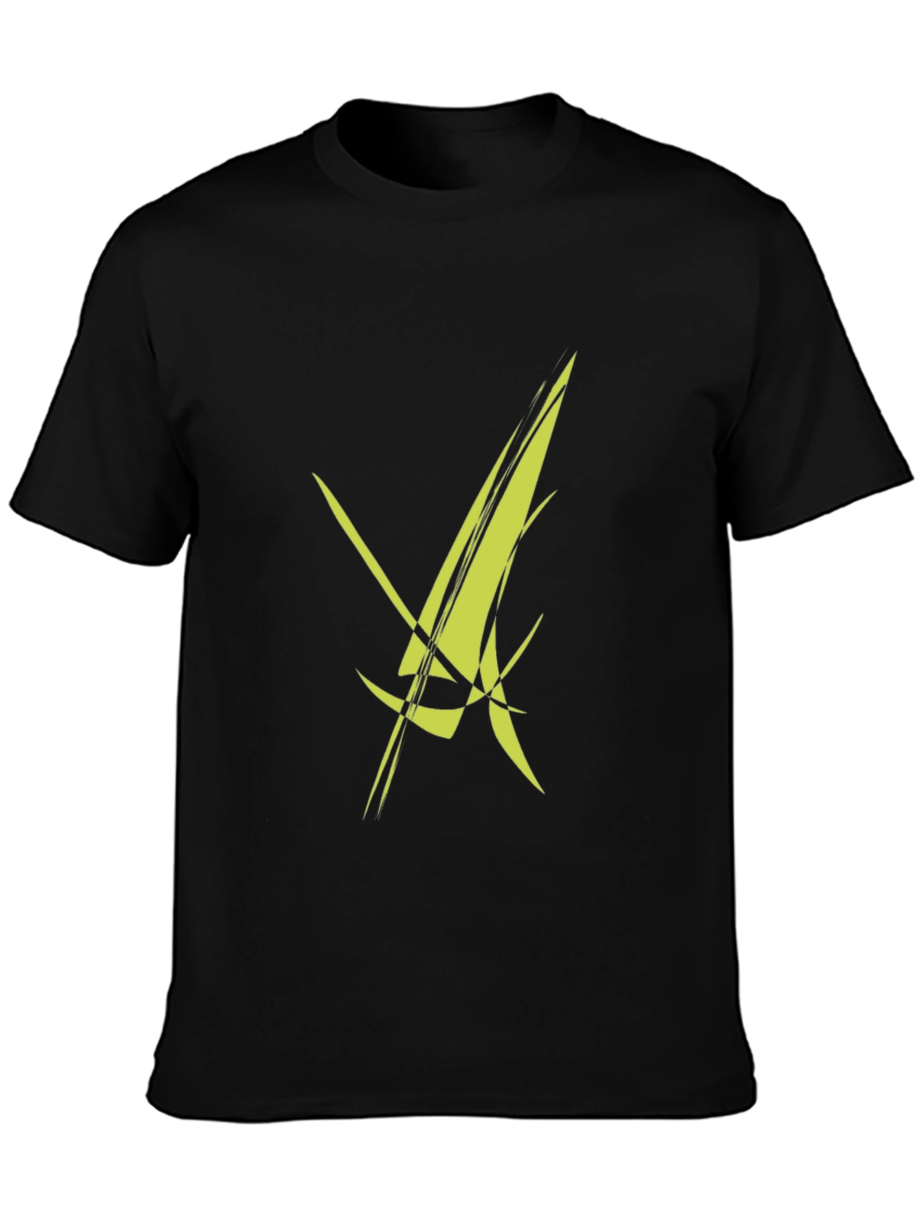 Modern Abstract Graphic Black T-Shirt