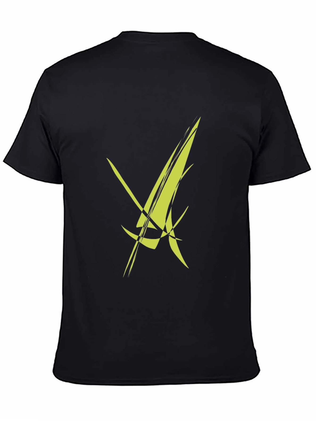 Modern Abstract Graphic Black T-Shirt