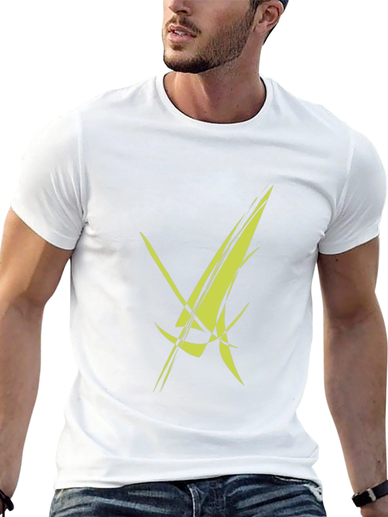 Modern Abstract Graphic Black T-Shirt