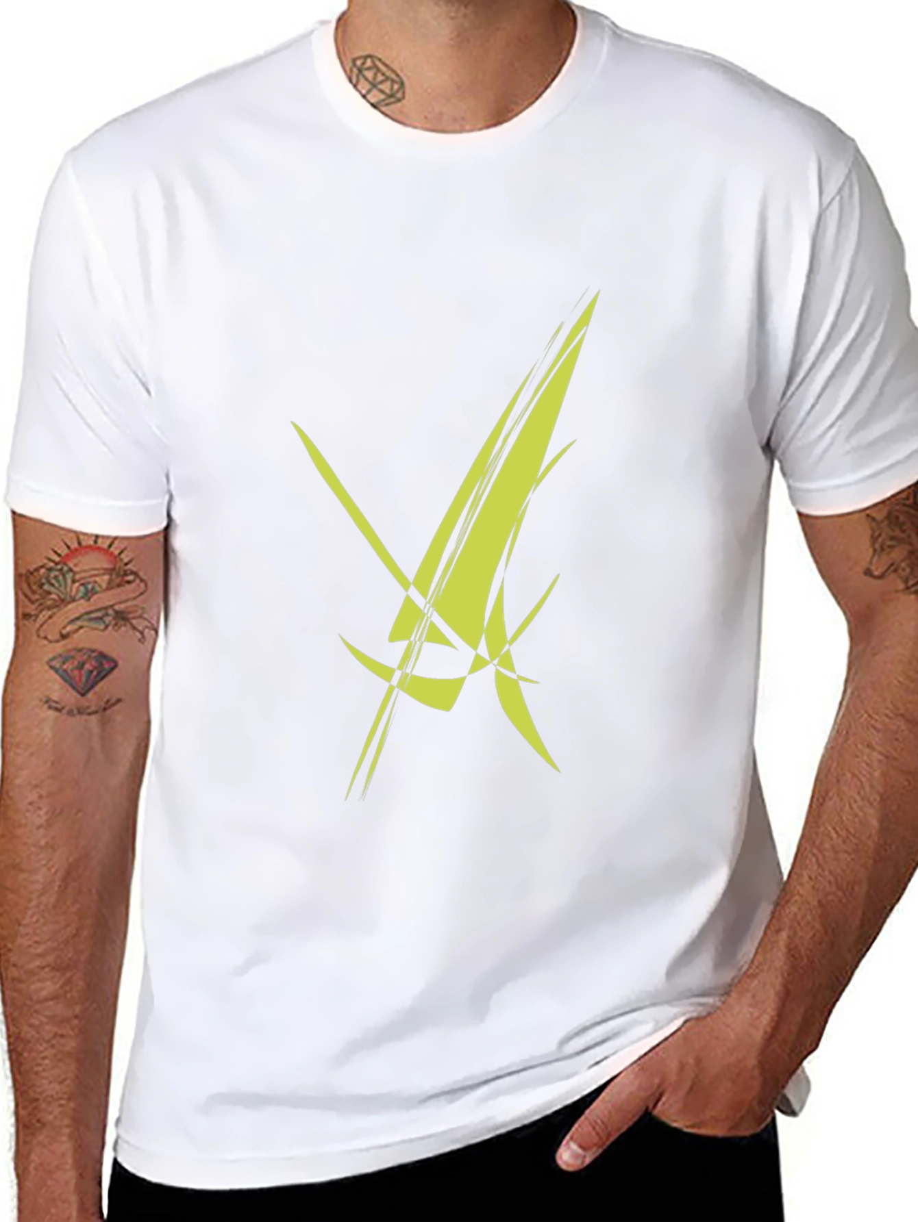 Modern Abstract Graphic Black T-Shirt