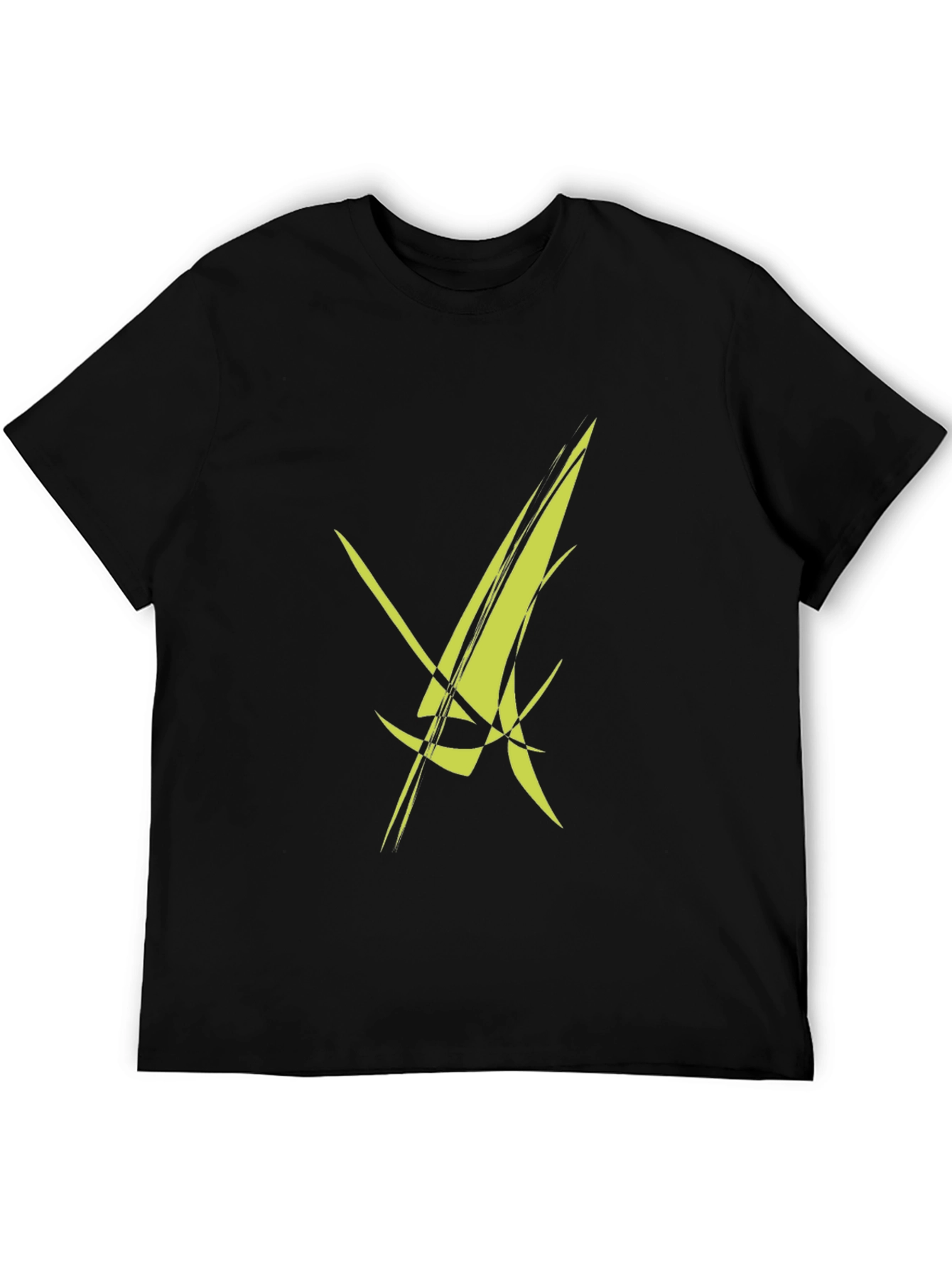 Modern Abstract Graphic Black T-Shirt