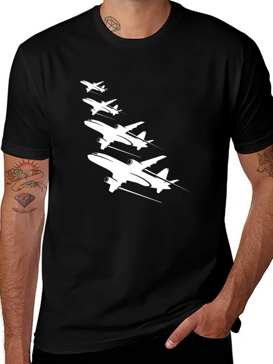 Black Airplane Formation Graphic Tee