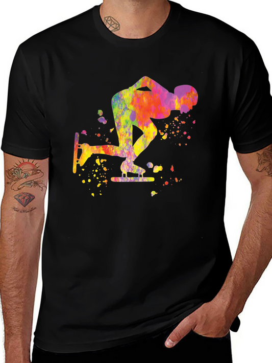 Watercolor Skater Tee - Cool Graphic Print Shirt