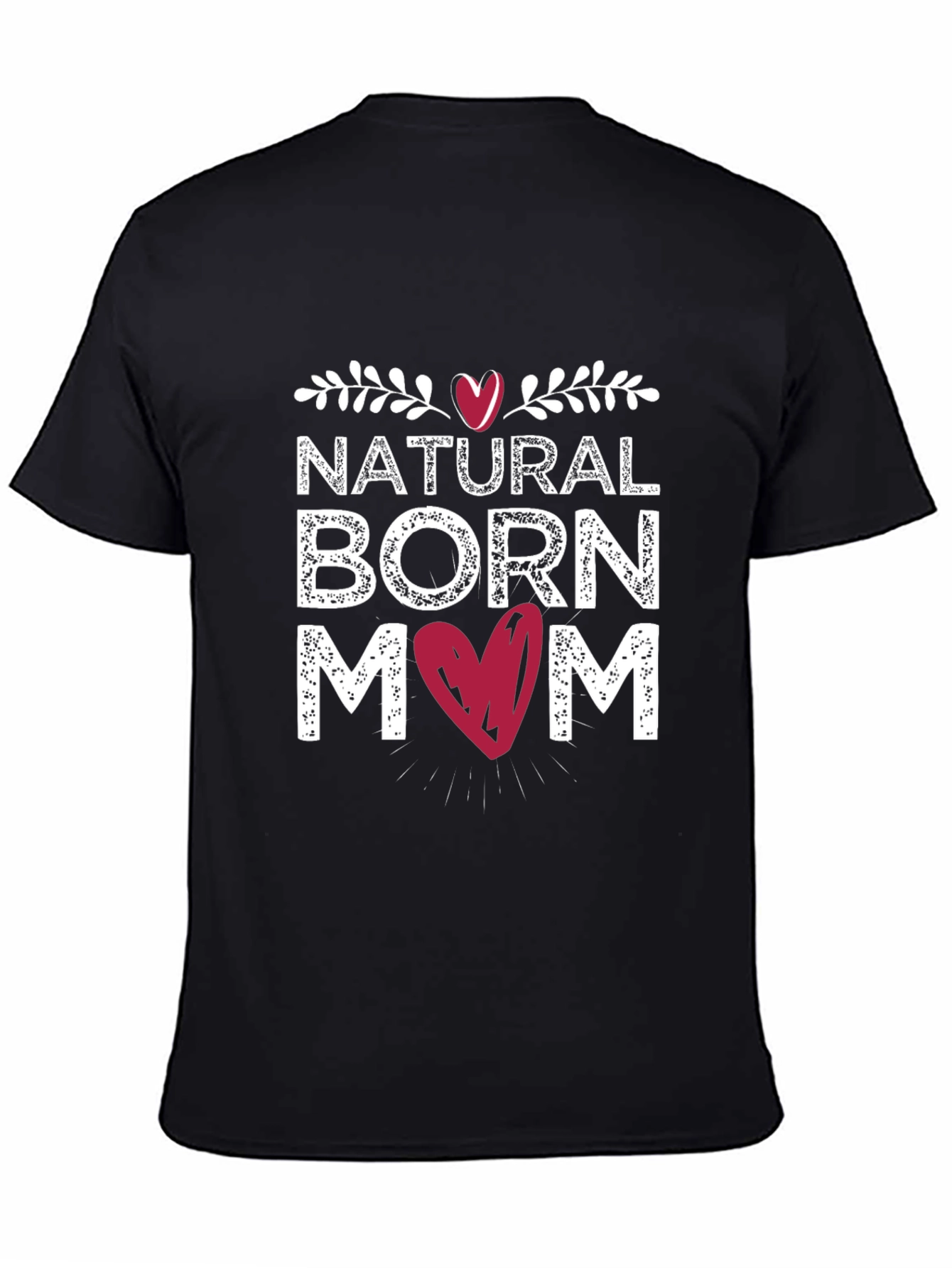 Natural Born Mom Black T-Shirt