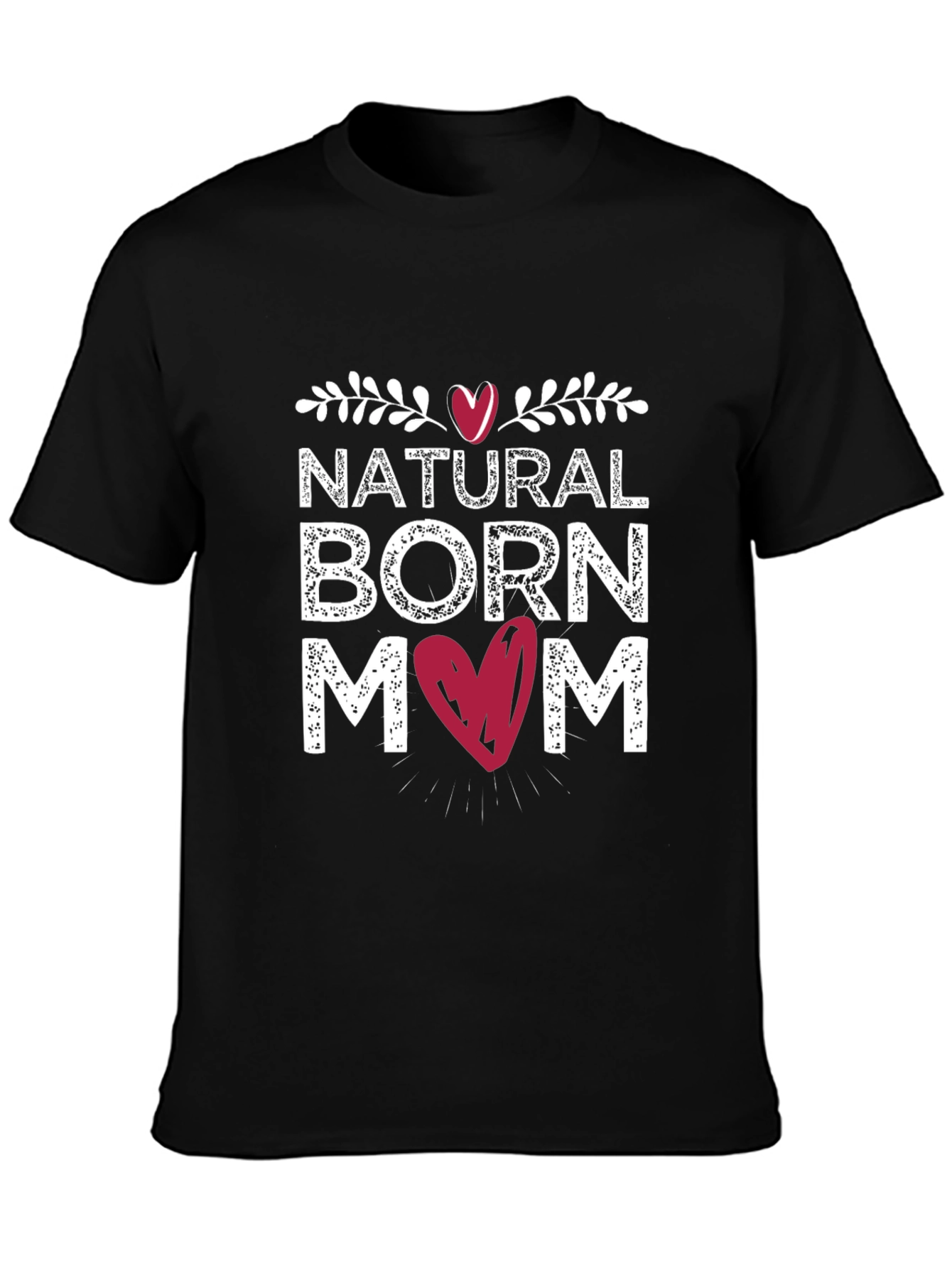 Natural Born Mom Black T-Shirt