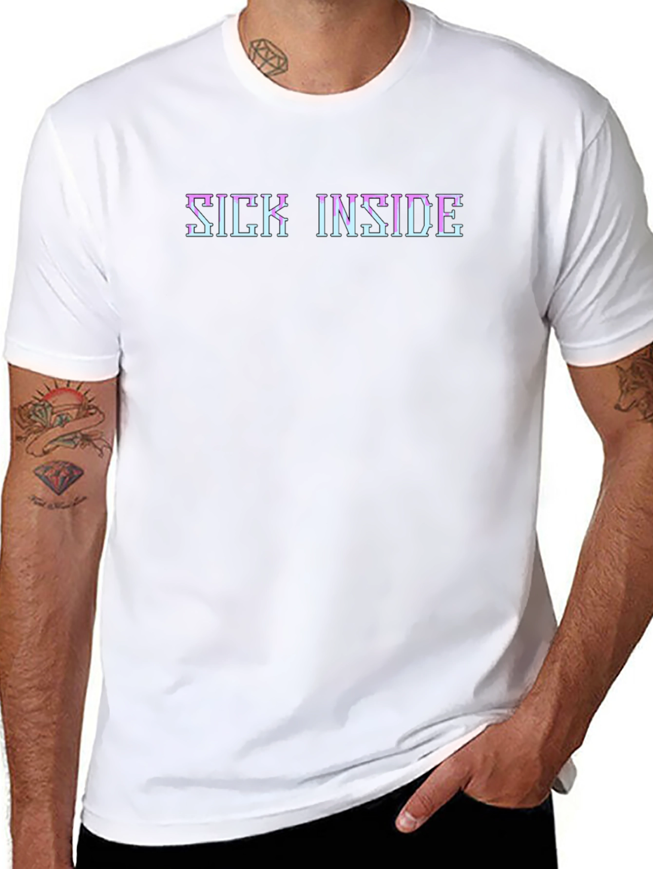 Sick Inside Graphic Tee - Edgy Aesthetic Shirt