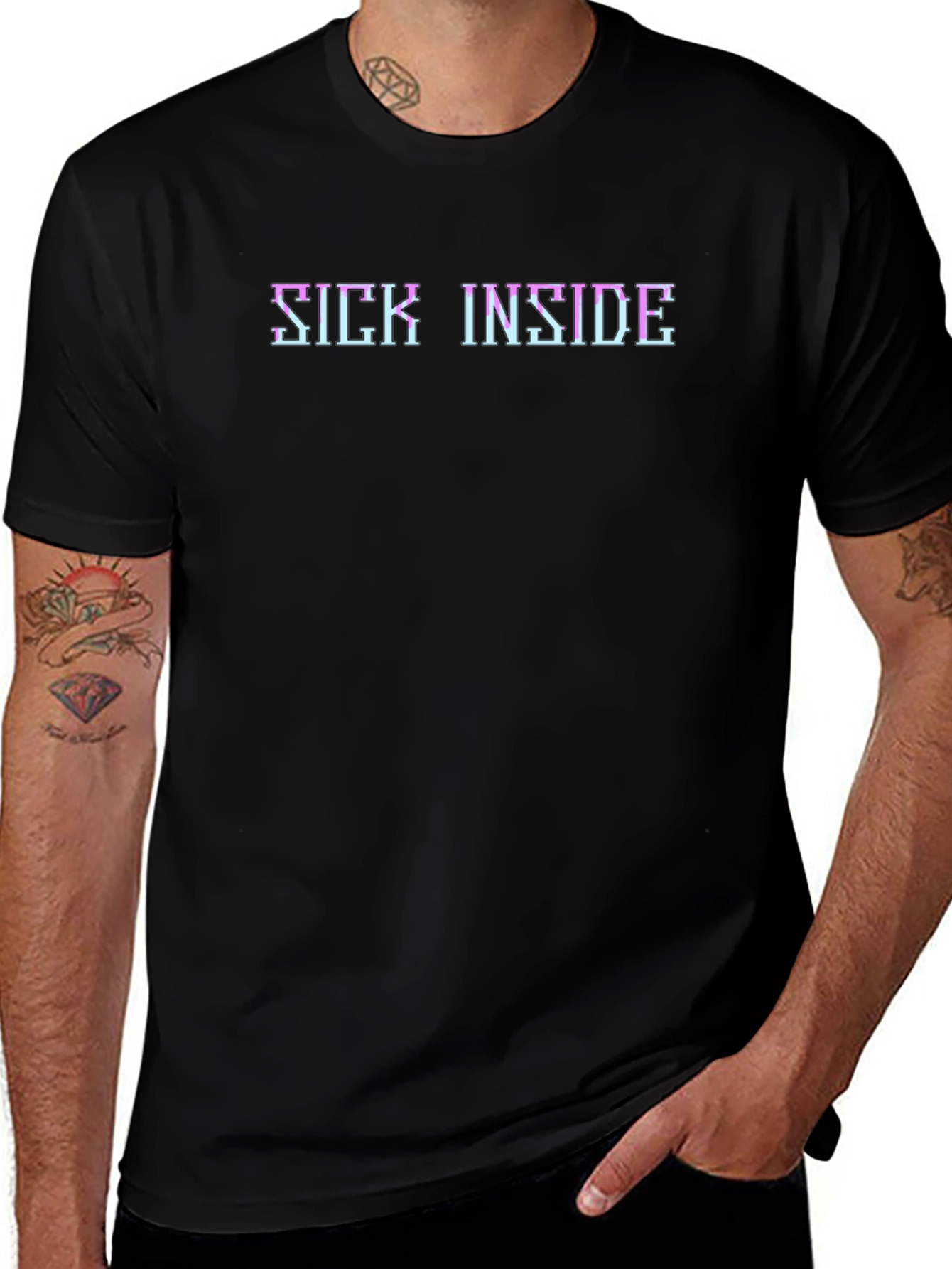 Sick Inside Graphic Tee - Edgy Aesthetic Shirt