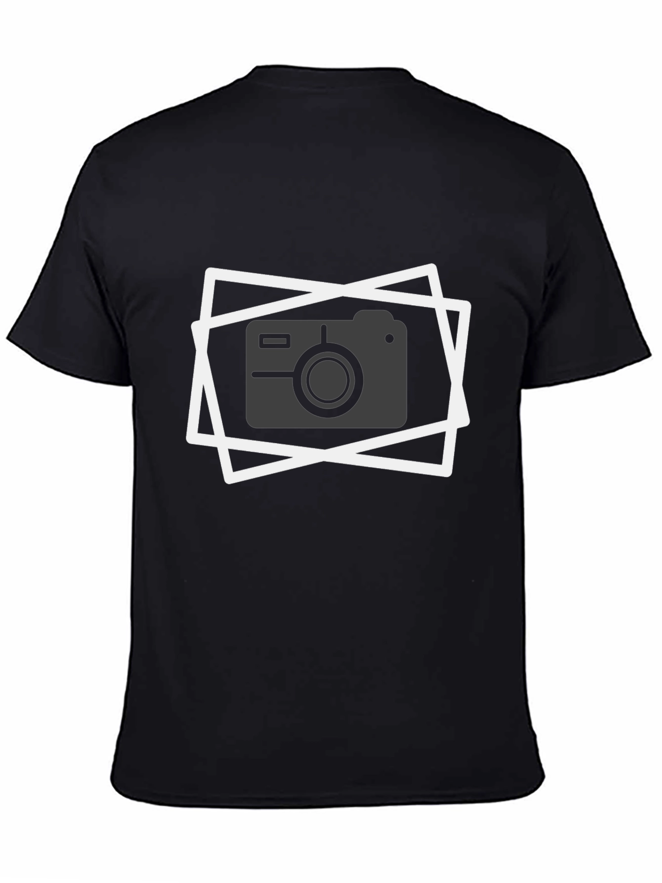 Camera Graphic Tee - Black Cotton T-Shirt