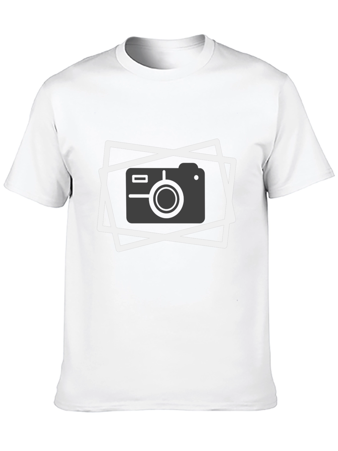 Camera Graphic Tee - Black Cotton T-Shirt