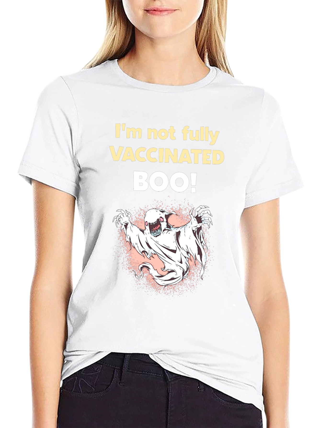 Funny Unvaccinated Halloween Ghost T-Shirt
