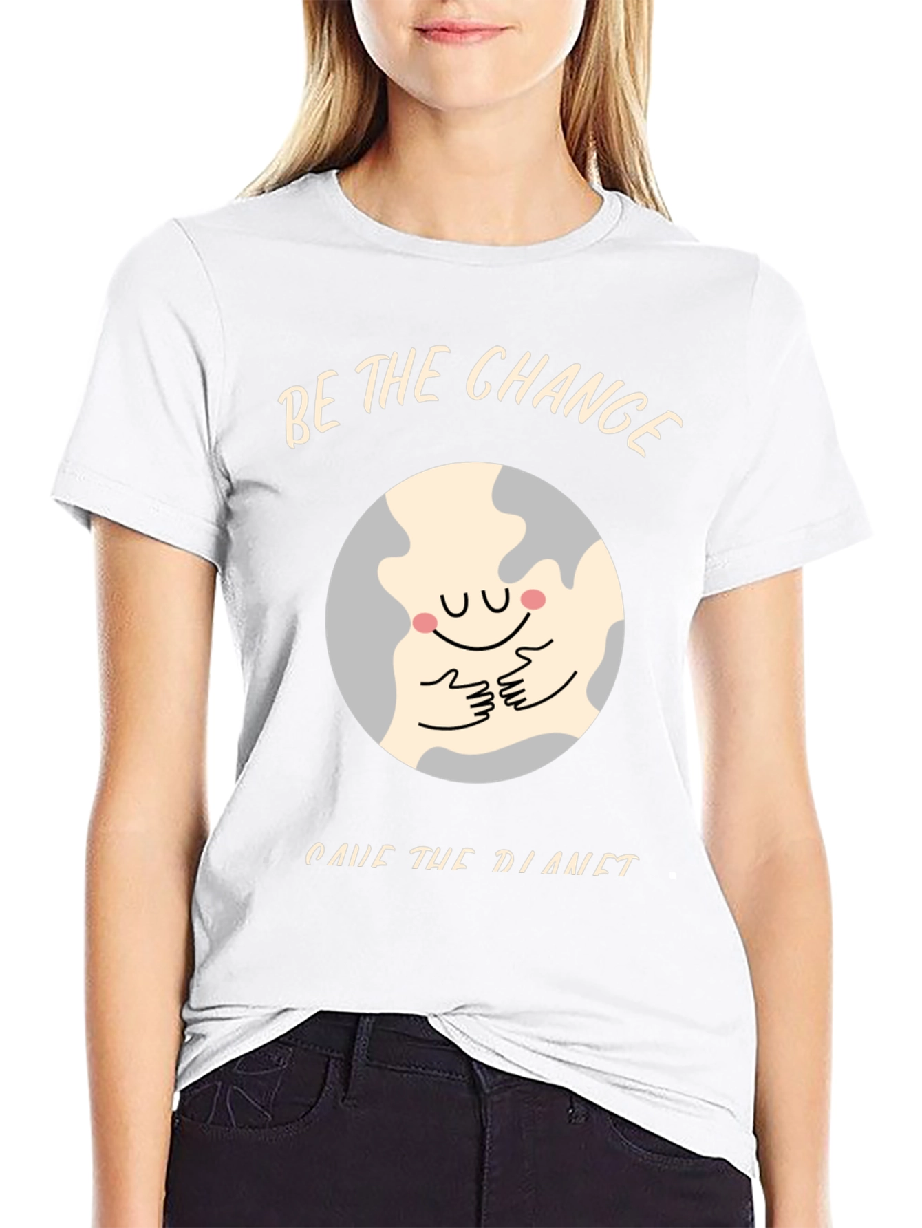 Be The Change Save The Planet Black T-Shirt