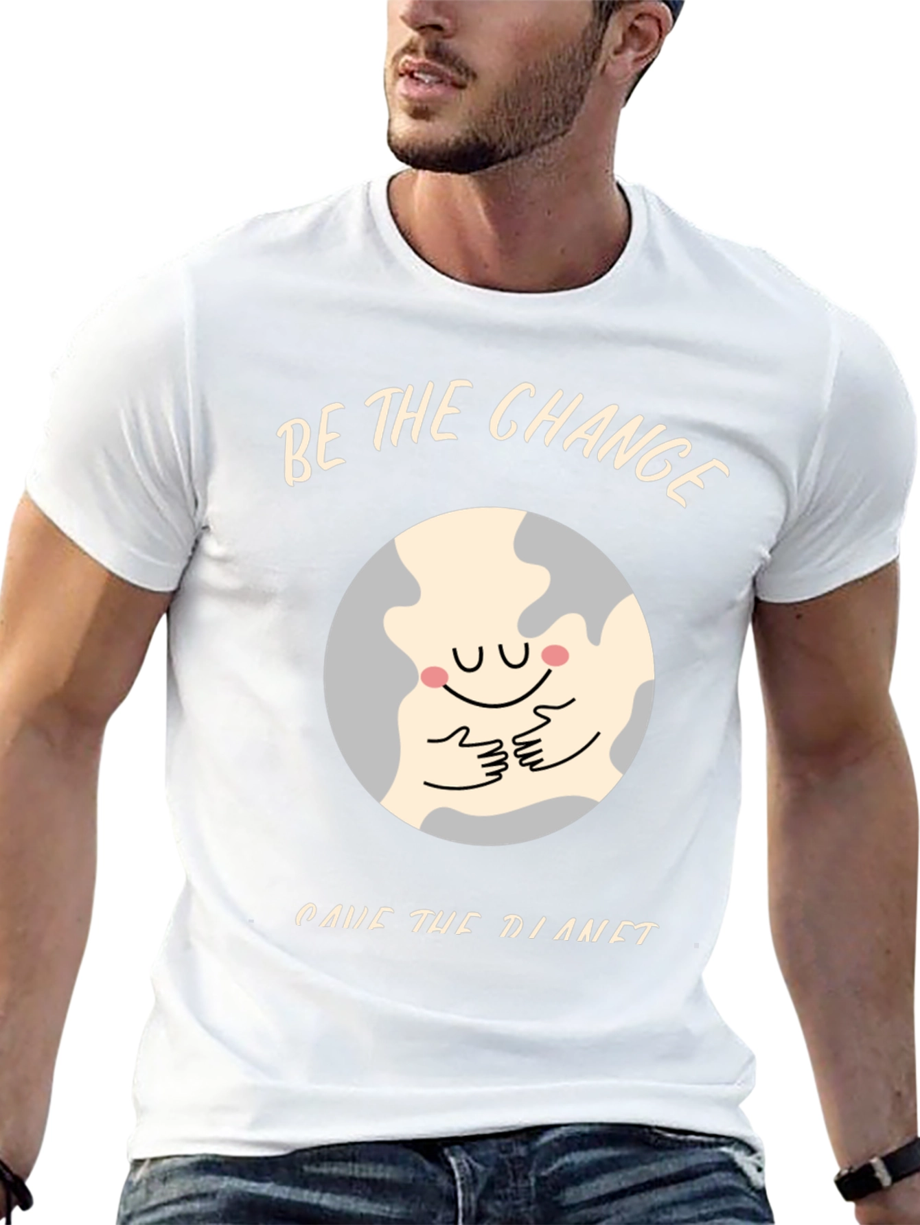 Be The Change Save The Planet Black T-Shirt