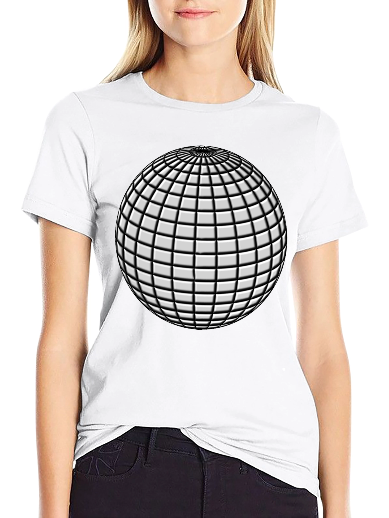 Geometric Sphere Graphic T-Shirt - Modern Design