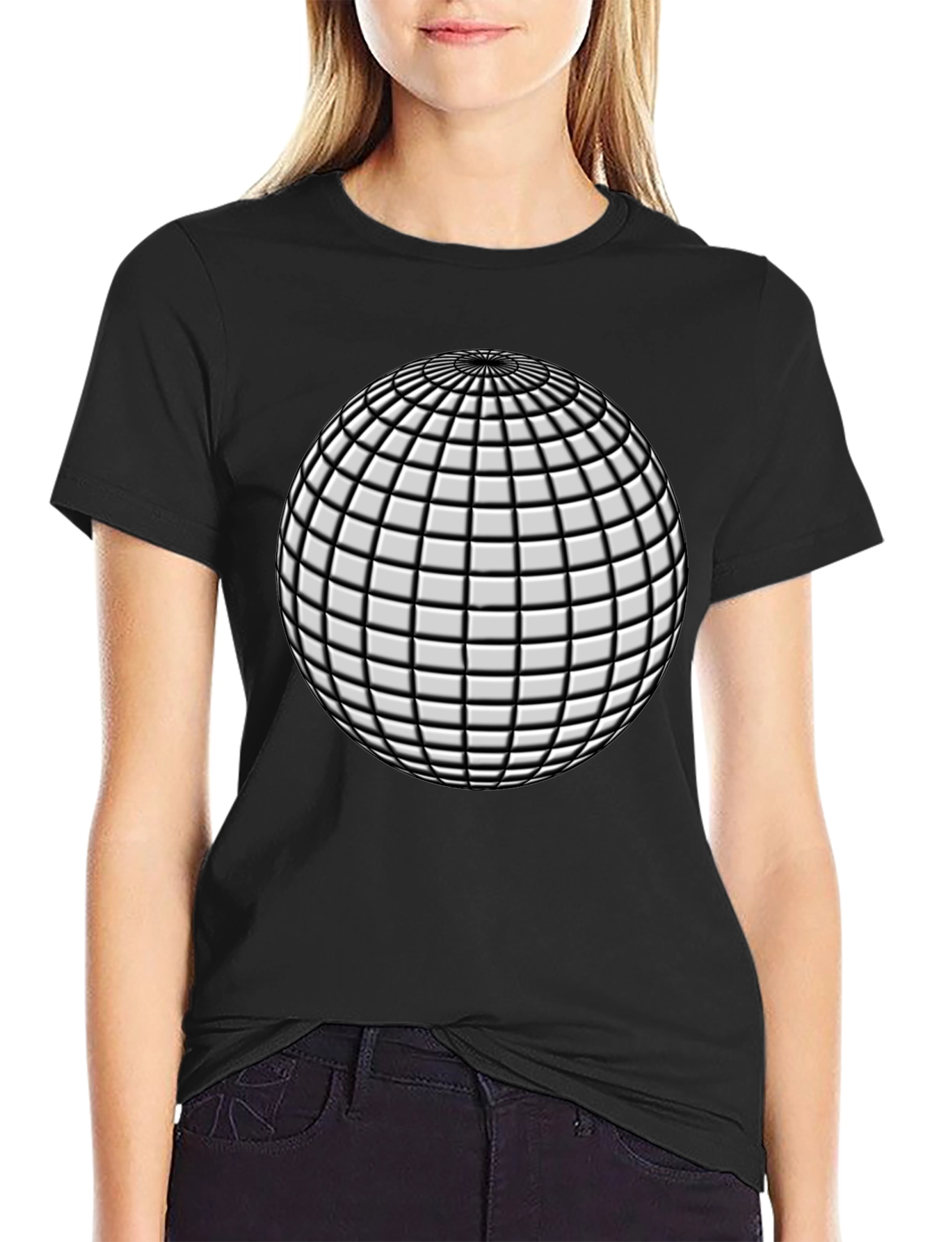 Geometric Sphere Graphic T-Shirt - Modern Design