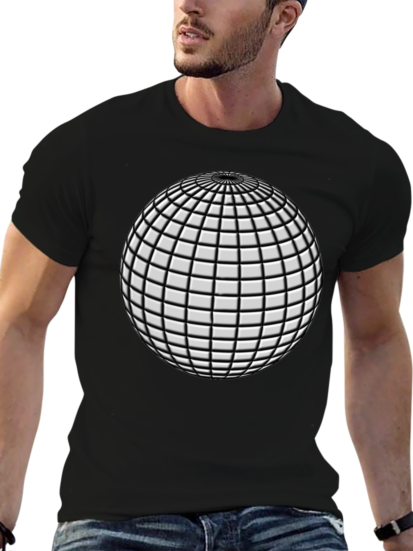 Geometric Sphere Graphic T-Shirt - Modern Design