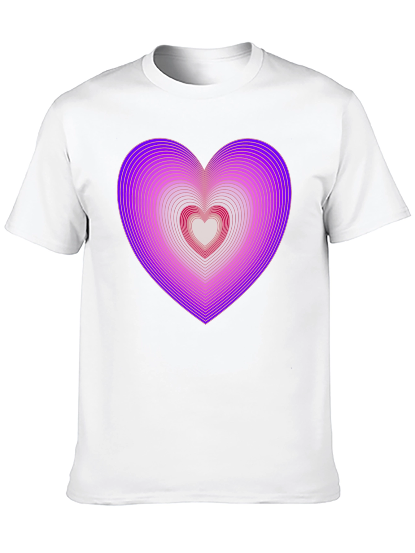Heart Illusion Graphic T-Shirt - Mens Casual Tee