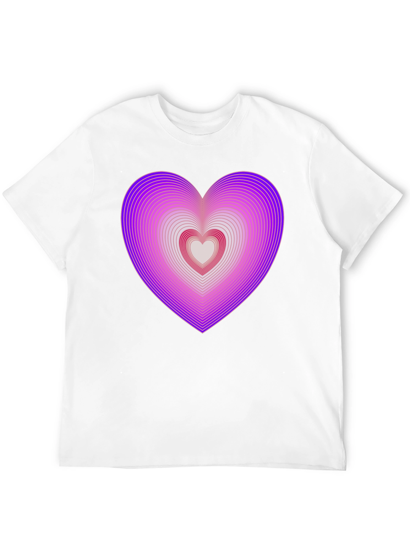 Heart Illusion Graphic T-Shirt - Mens Casual Tee