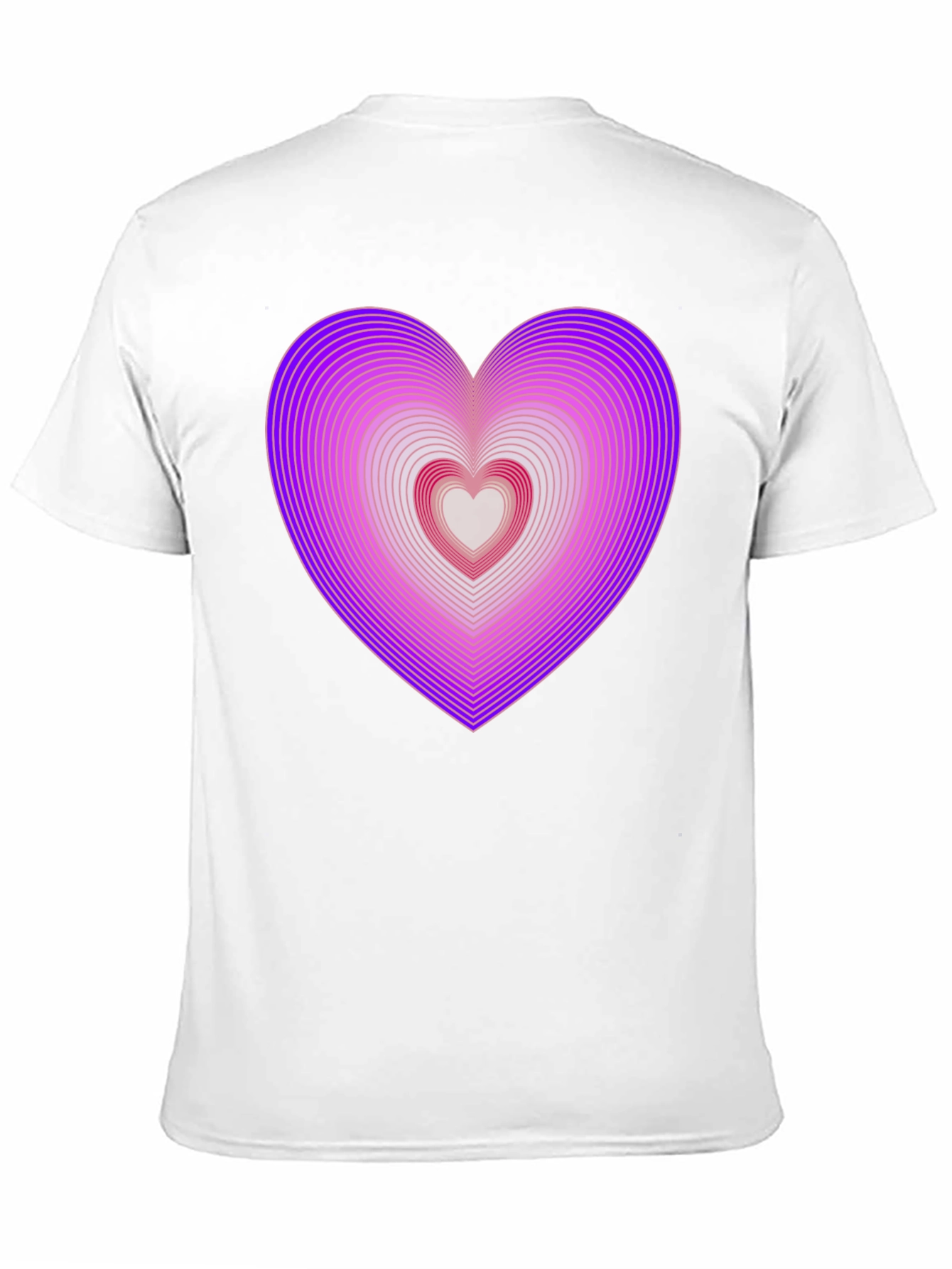 Heart Illusion Graphic T-Shirt - Mens Casual Tee
