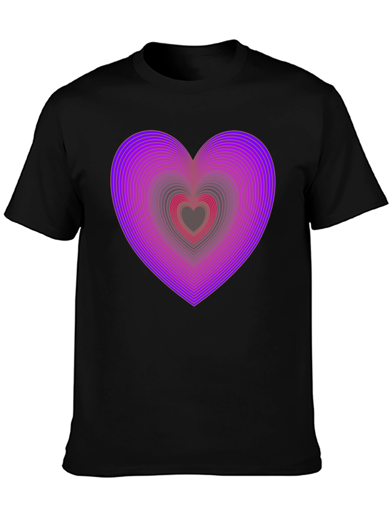 Heart Illusion Graphic T-Shirt - Mens Casual Tee