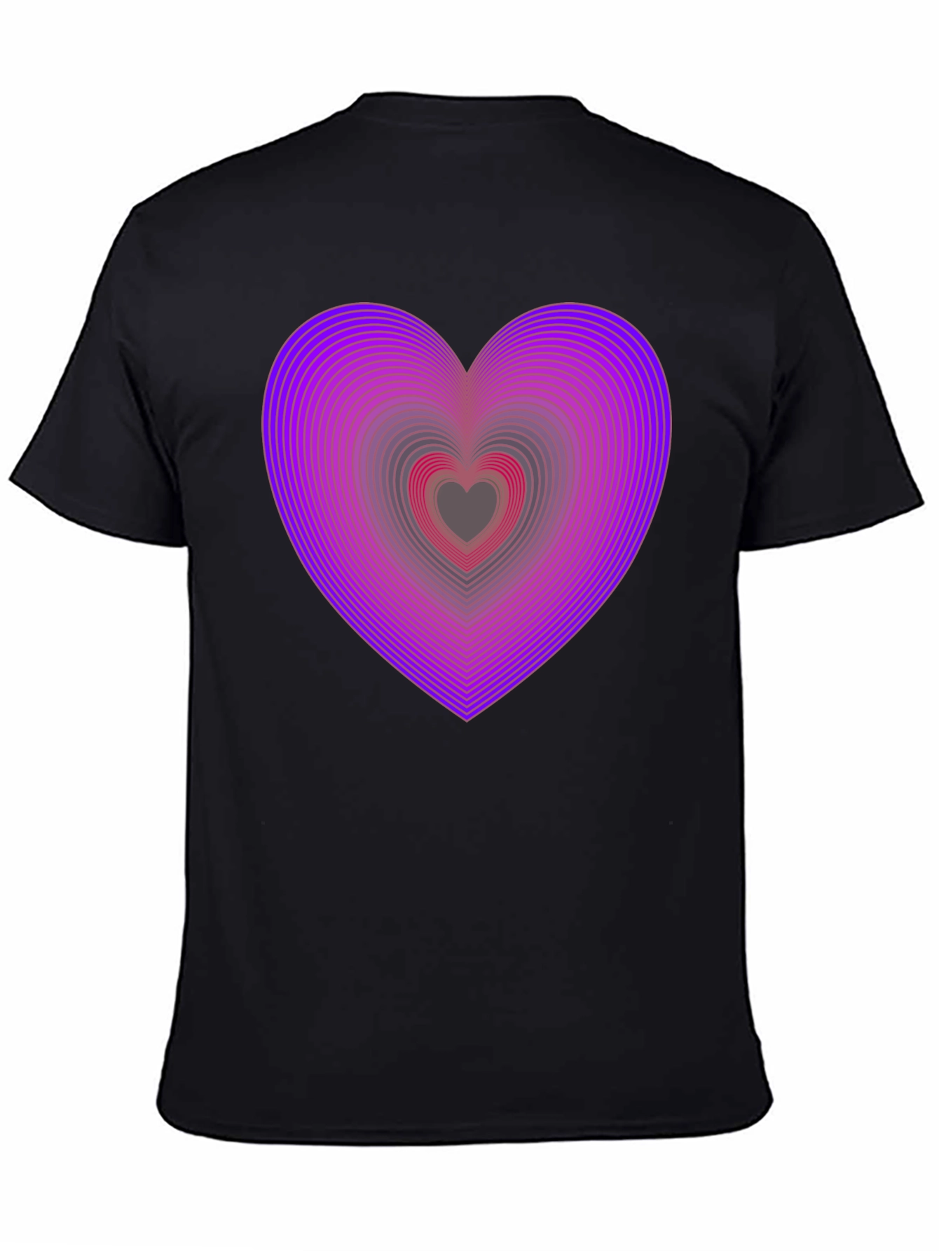 Heart Illusion Graphic T-Shirt - Mens Casual Tee