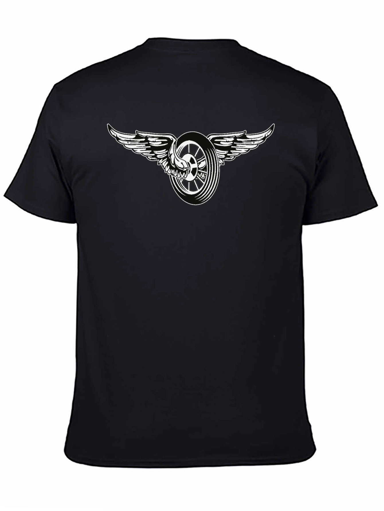 Winged Wheel Graphic T-Shirt - Black