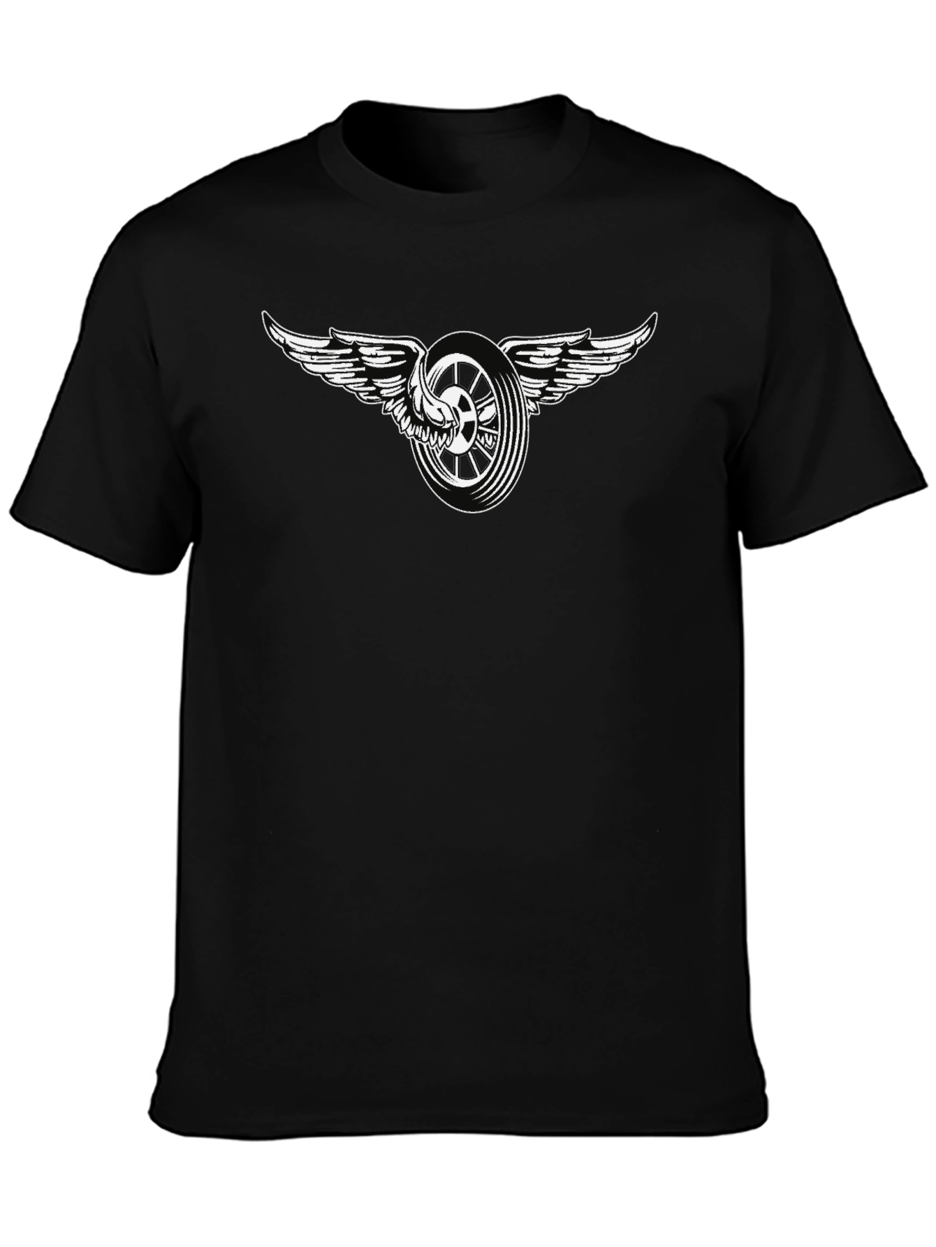 Winged Wheel Graphic T-Shirt - Black