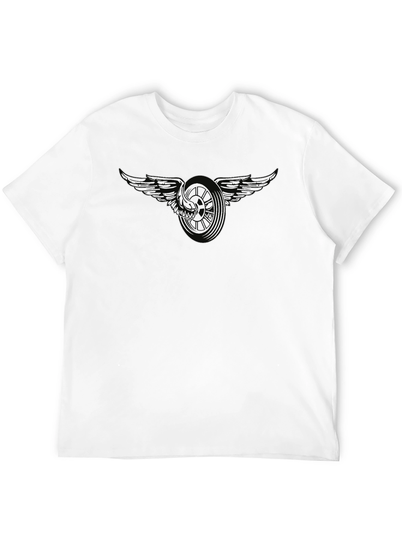 Winged Wheel Graphic T-Shirt - Black