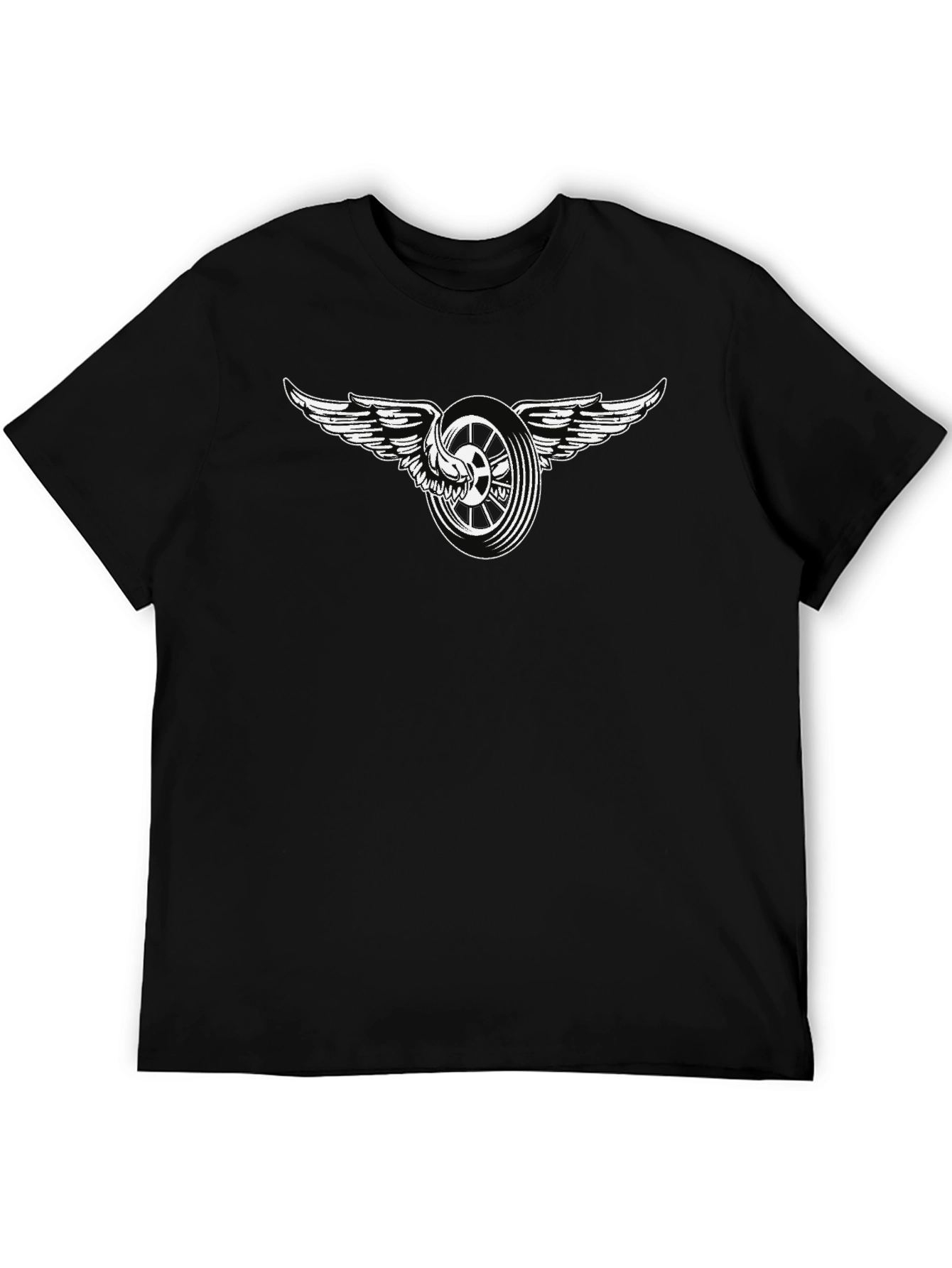 Winged Wheel Graphic T-Shirt - Black