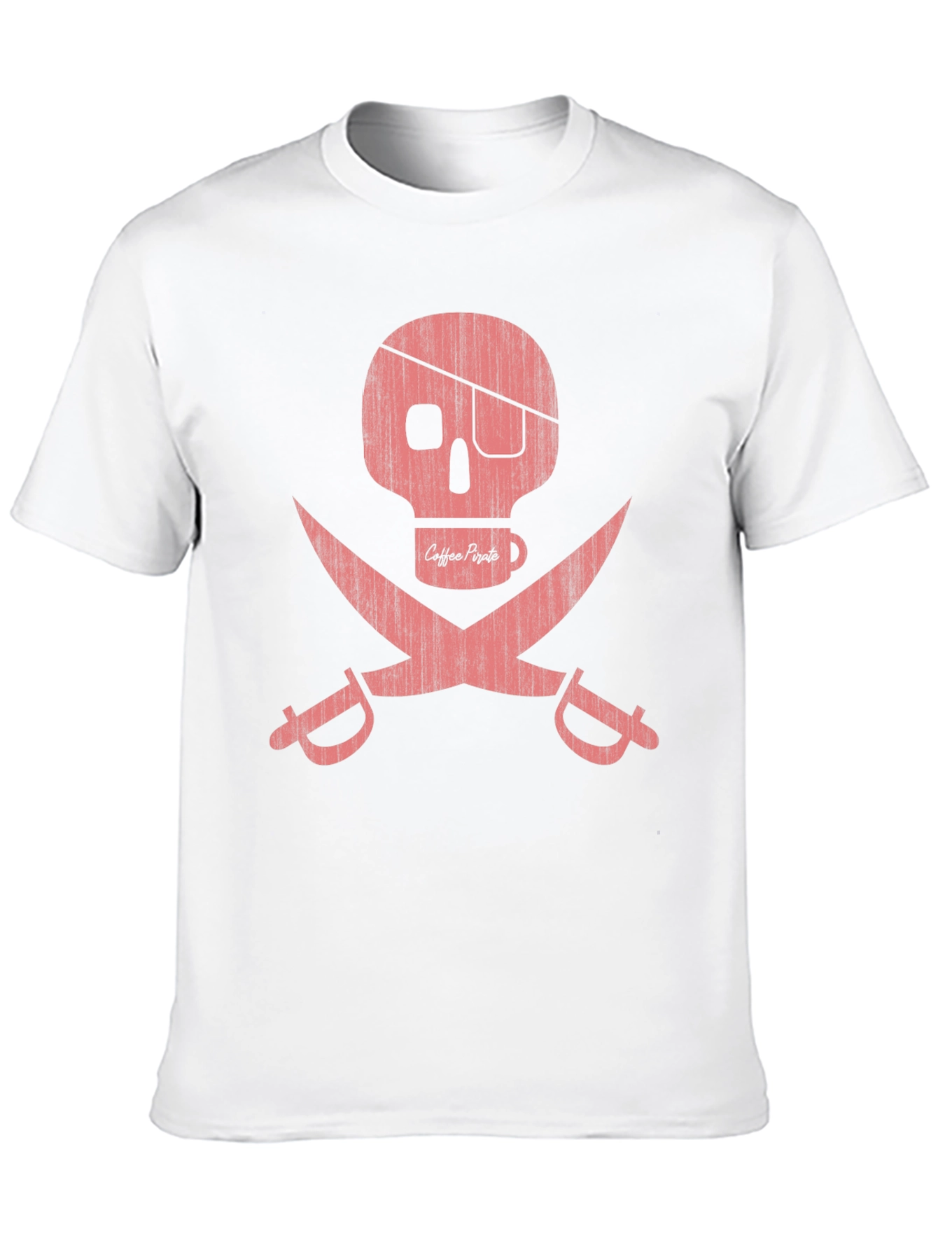 Coffee Pirate Skull T-Shirt - Dark Humor Tee