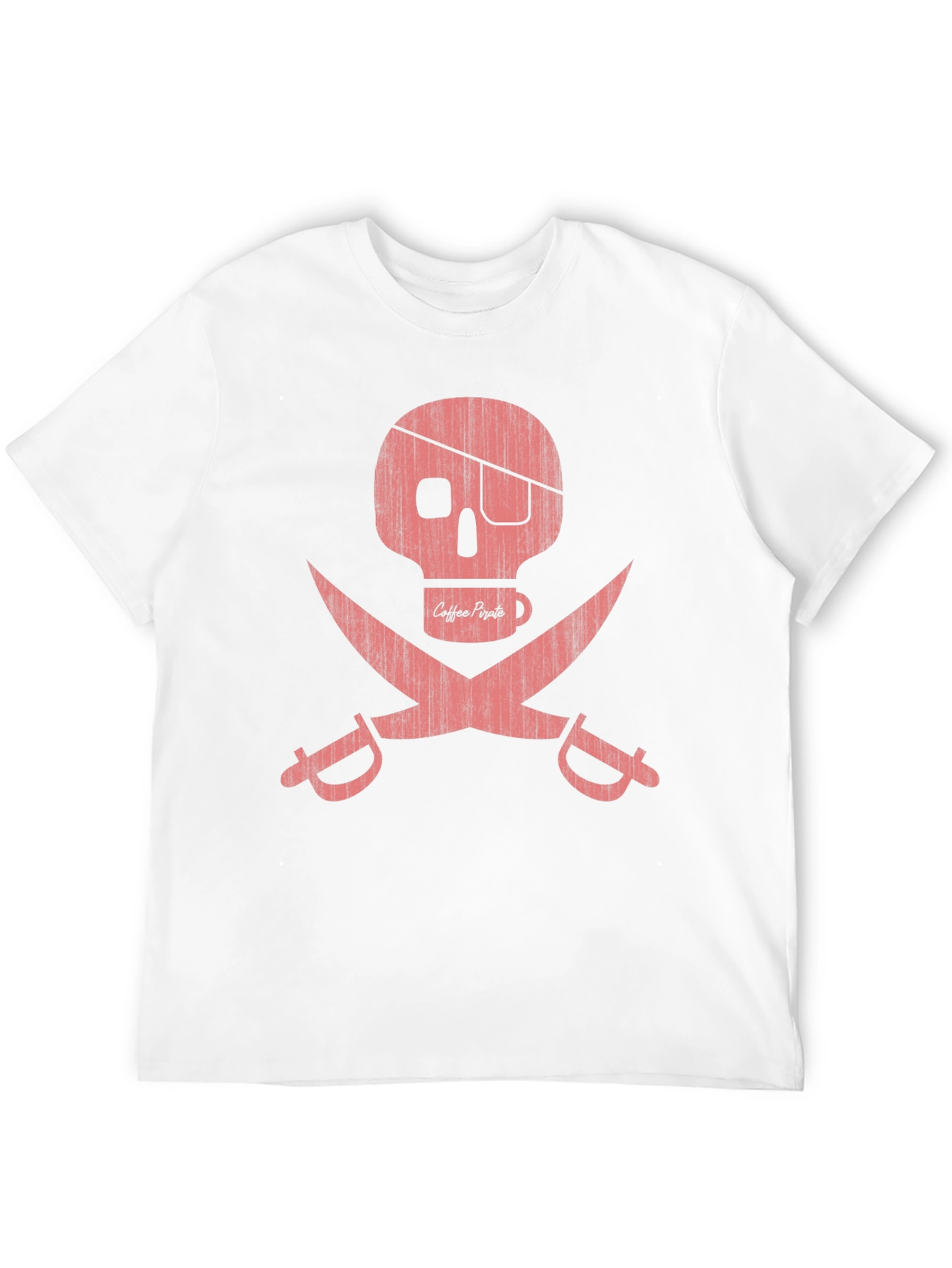 Coffee Pirate Skull T-Shirt - Dark Humor Tee