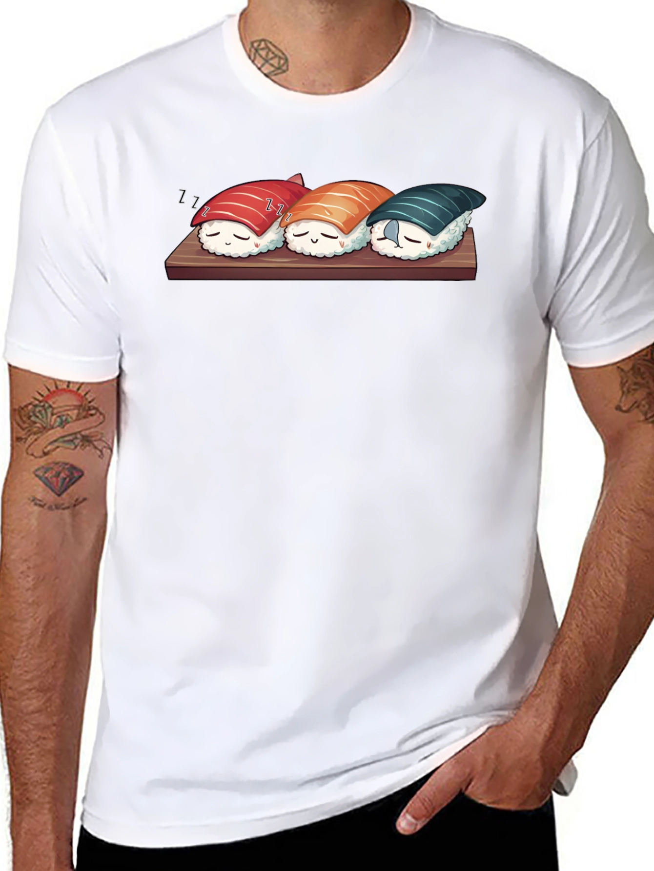 Sushi Nap T-Shirt - Cute Sleeping Kawaii Design