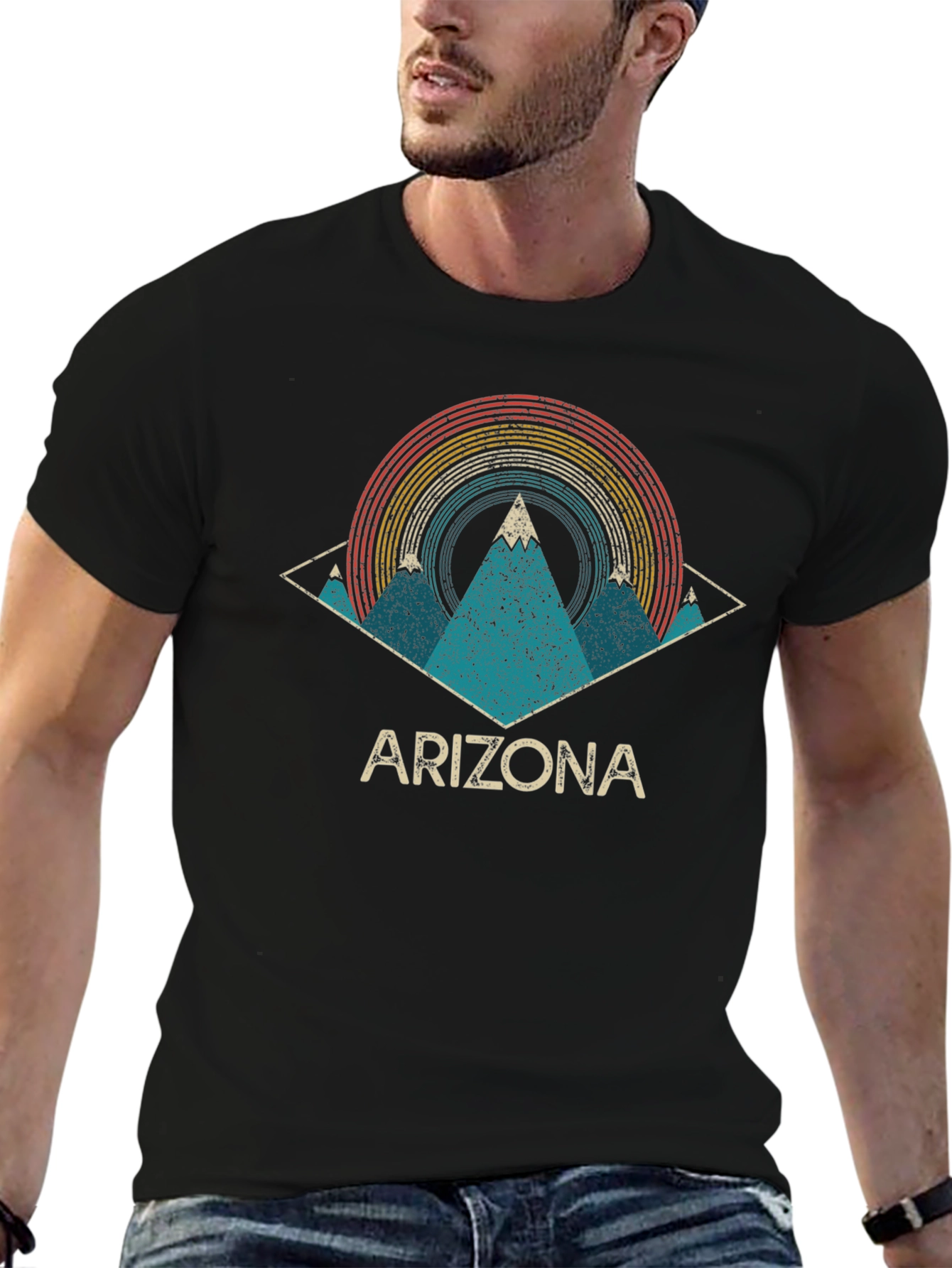 Retro Arizona Graphic Tee - Mountain Design