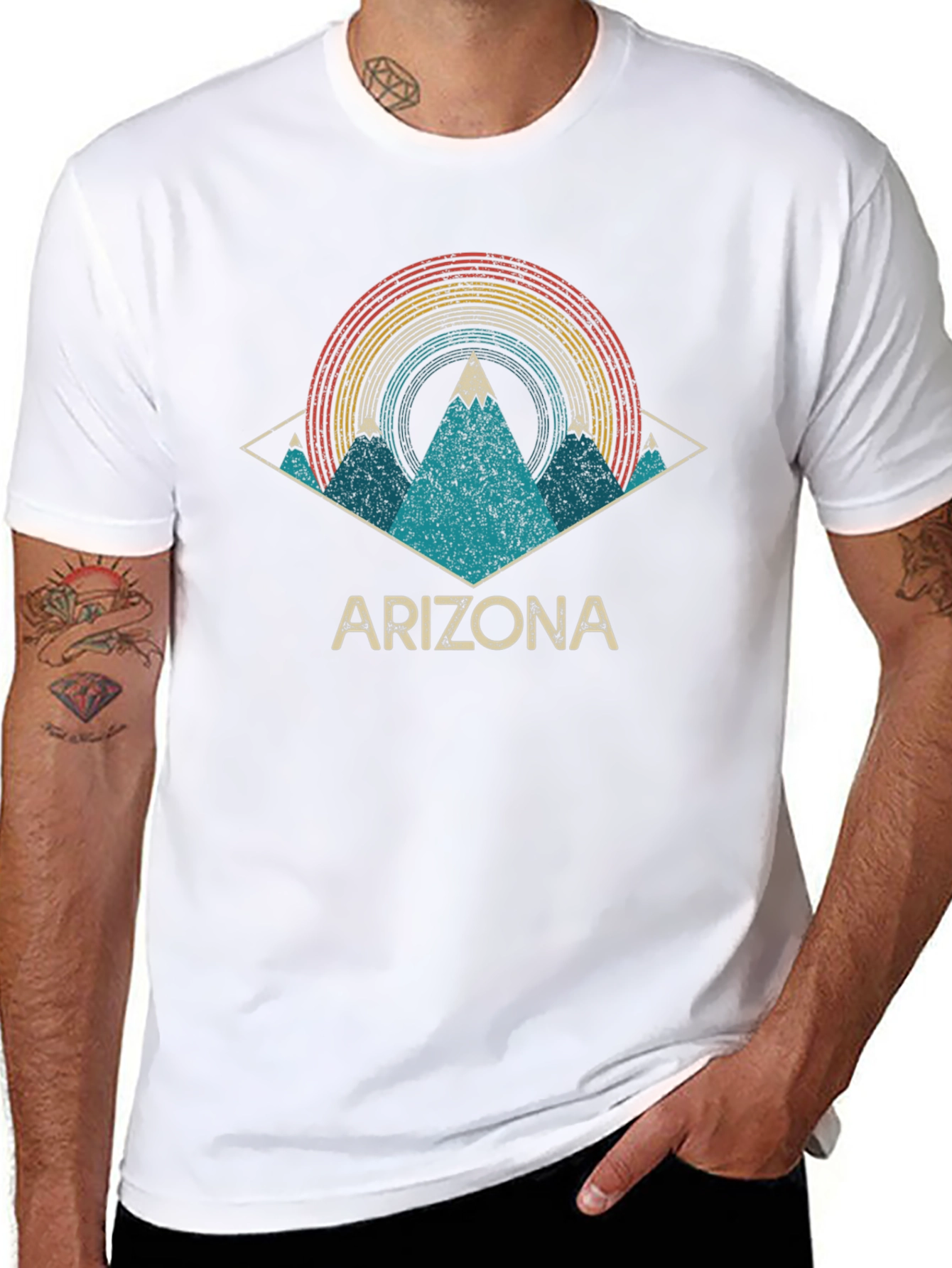 Retro Arizona Graphic Tee - Mountain Design