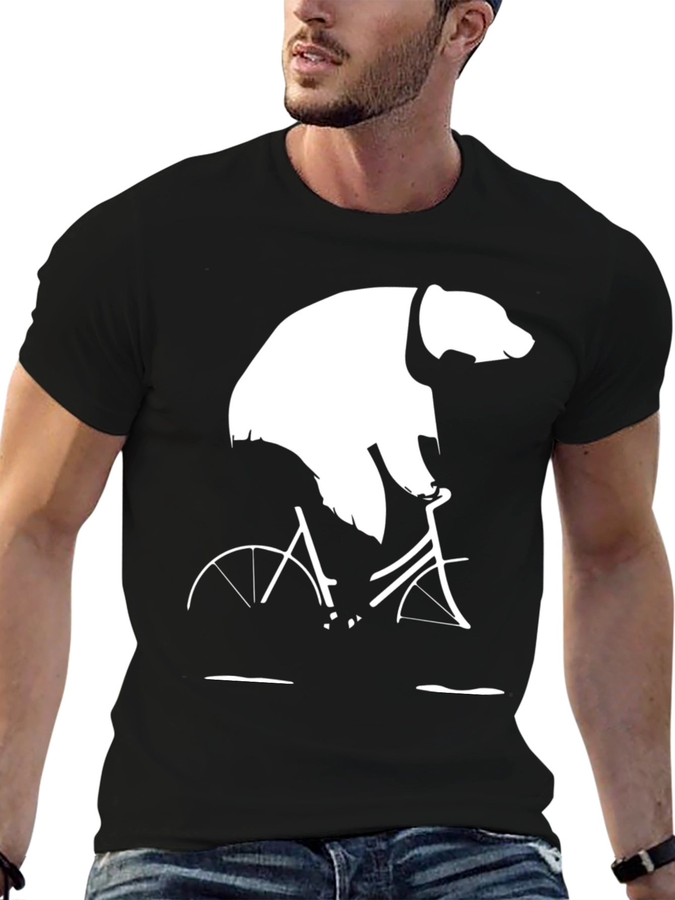 Bear on Bike Graphic Tee