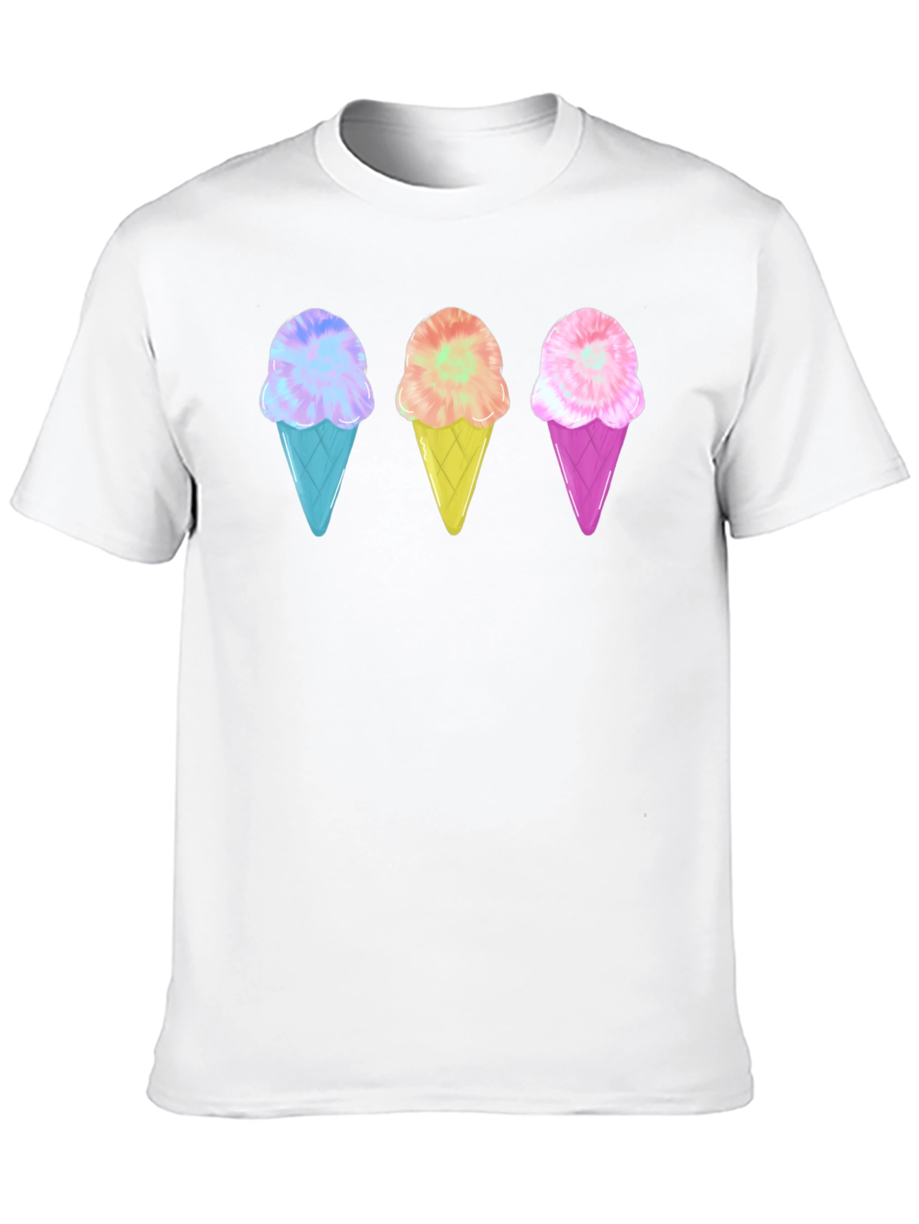 Ice Cream Cone Graphic Tee - Black Unisex T-Shirt