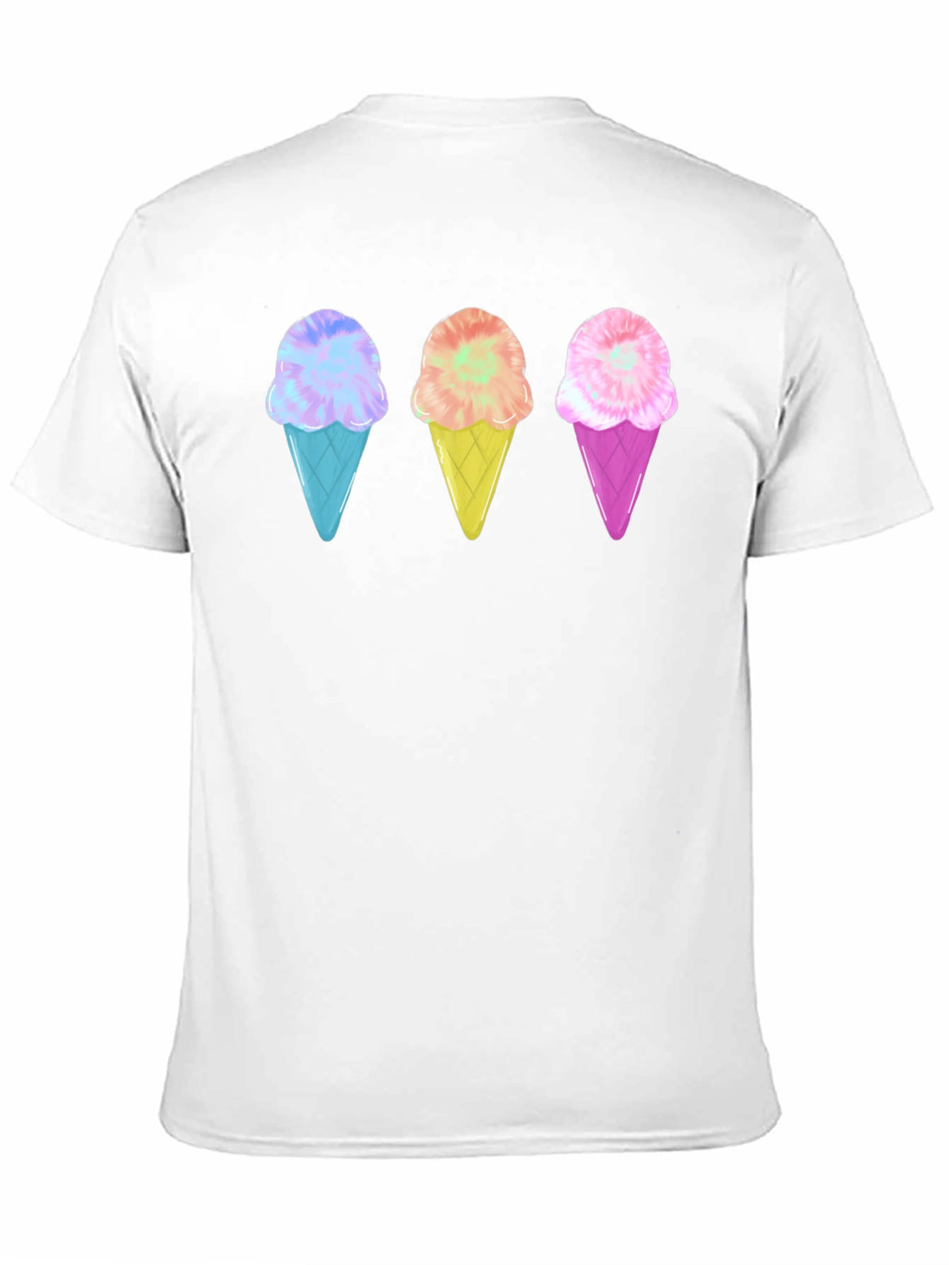 Ice Cream Cone Graphic Tee - Black Unisex T-Shirt