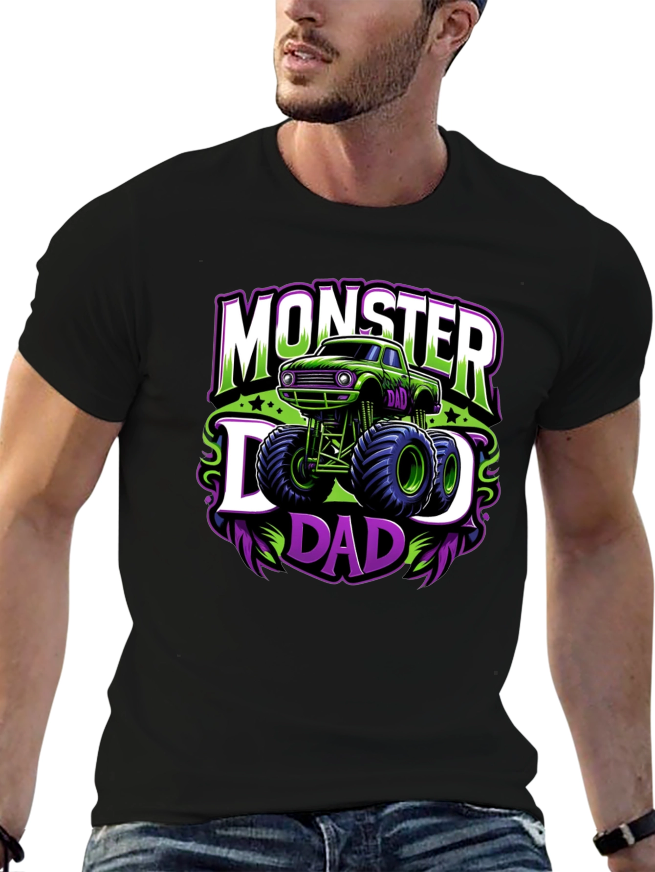 Monster Dad Graphic Tee - Black