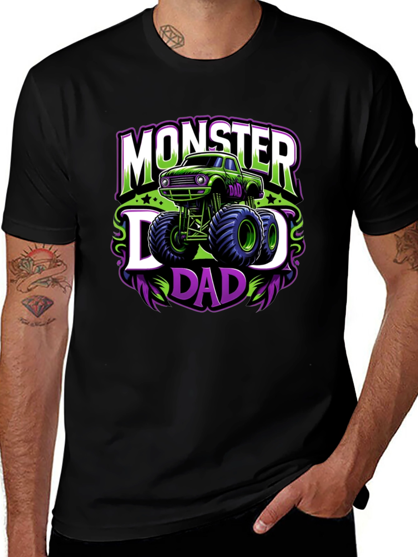Monster Dad Graphic Tee - Black