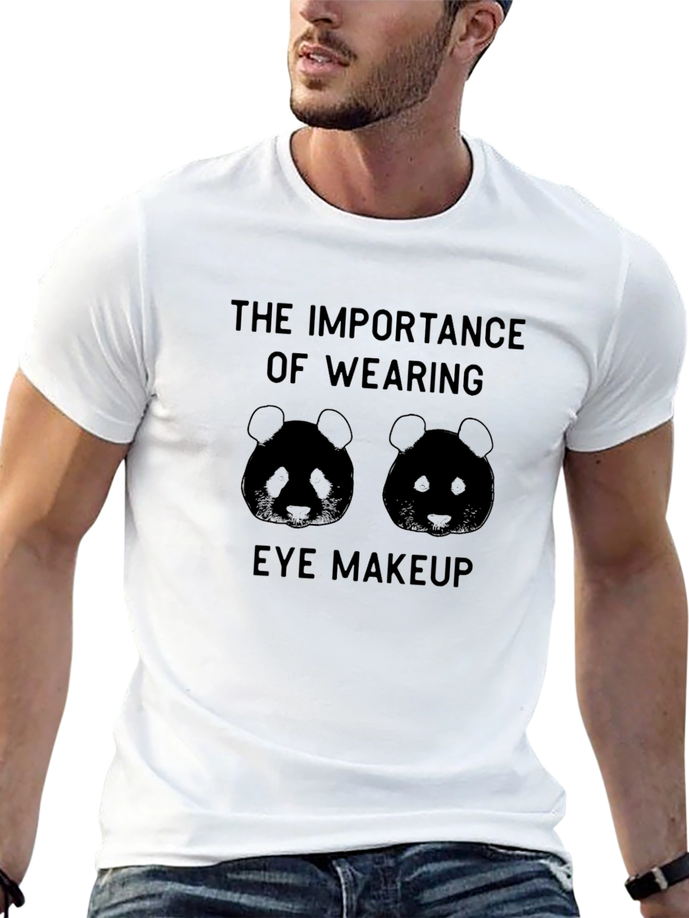 Eye Makeup Panda Graphic Tee - Unisex