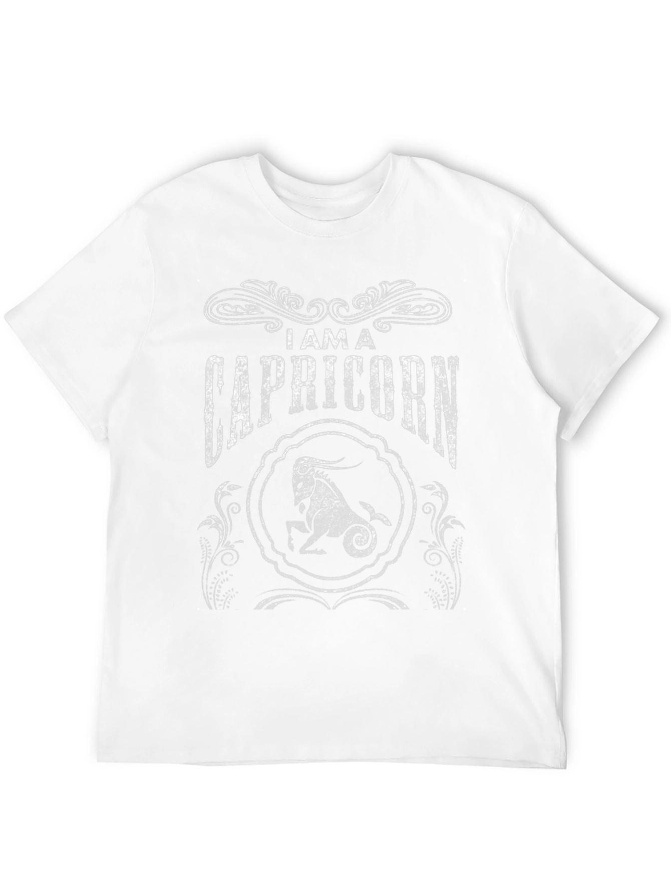 Capricorn Zodiac Graphic T-Shirt - Black