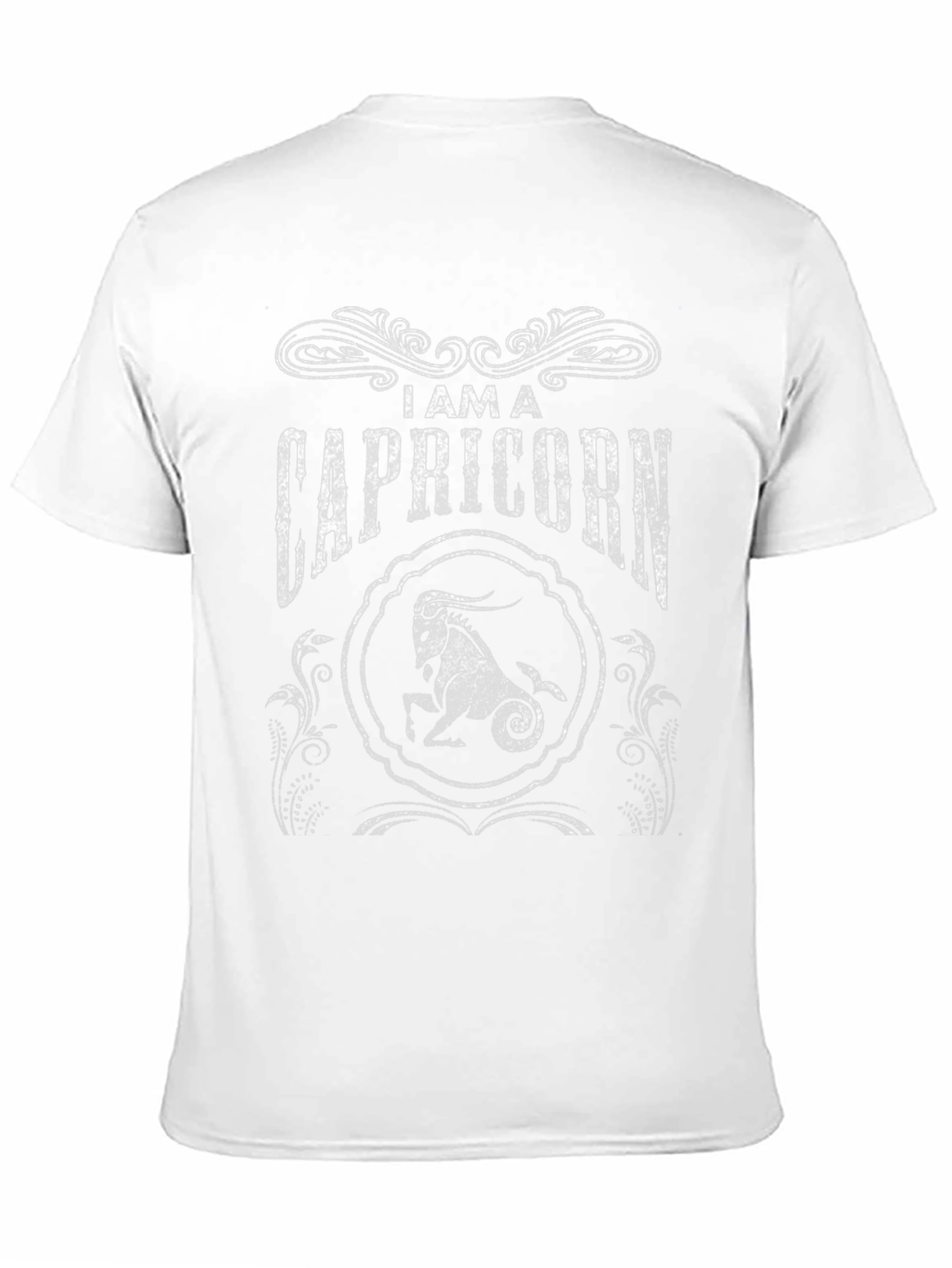 Capricorn Zodiac Graphic T-Shirt - Black