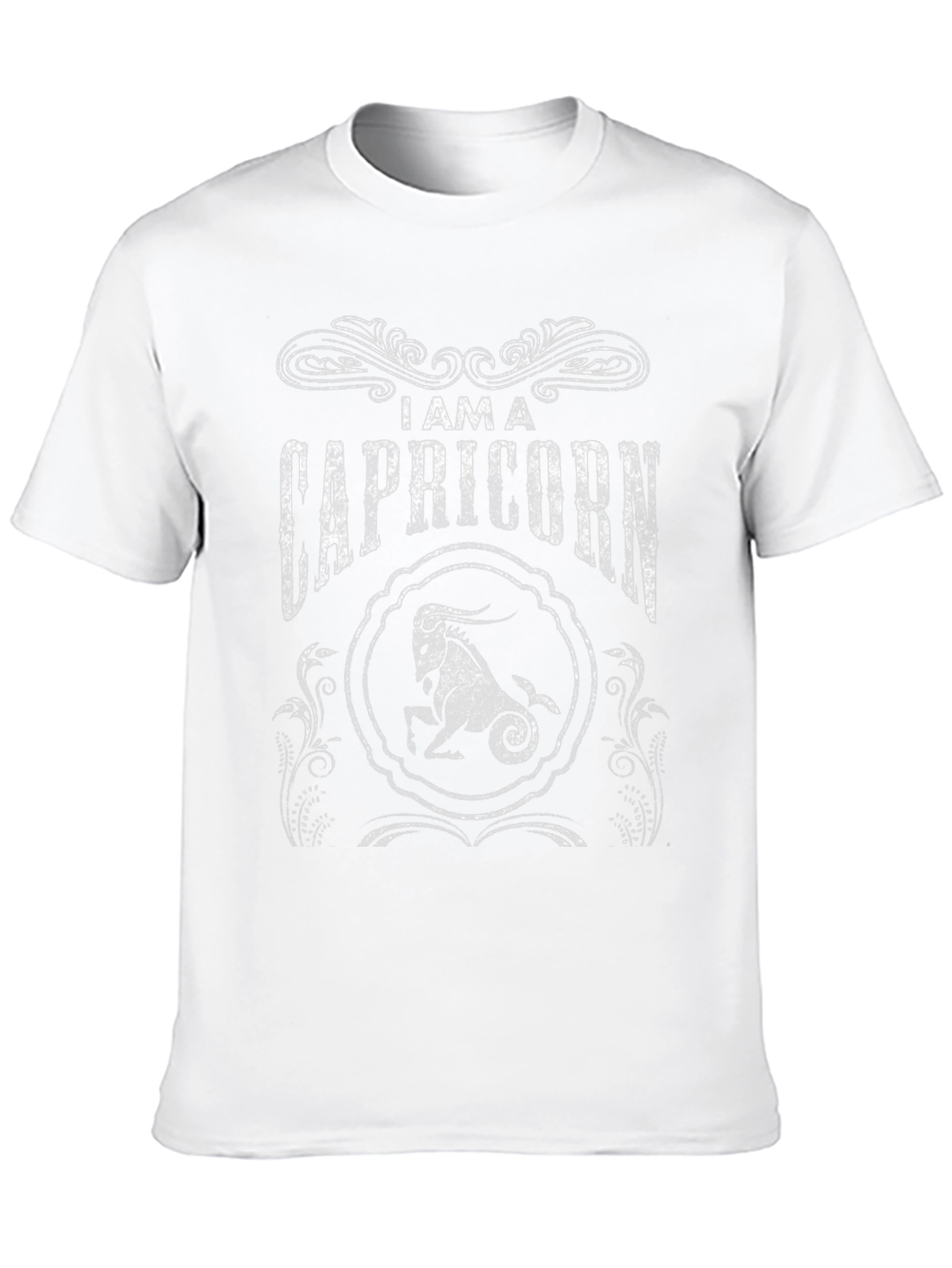 Capricorn Zodiac Graphic T-Shirt - Black