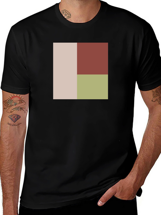 Modern Color Block Tee - Black