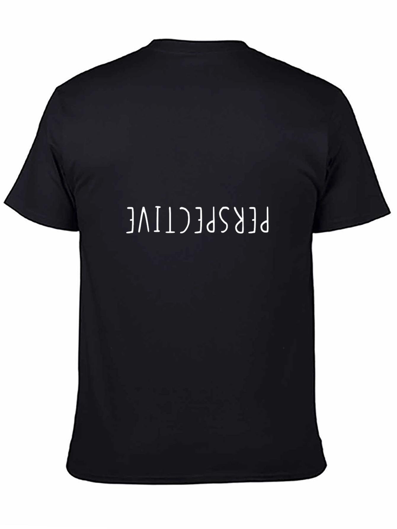 Perspective Graphic Tee - Stylish Black T-Shirt