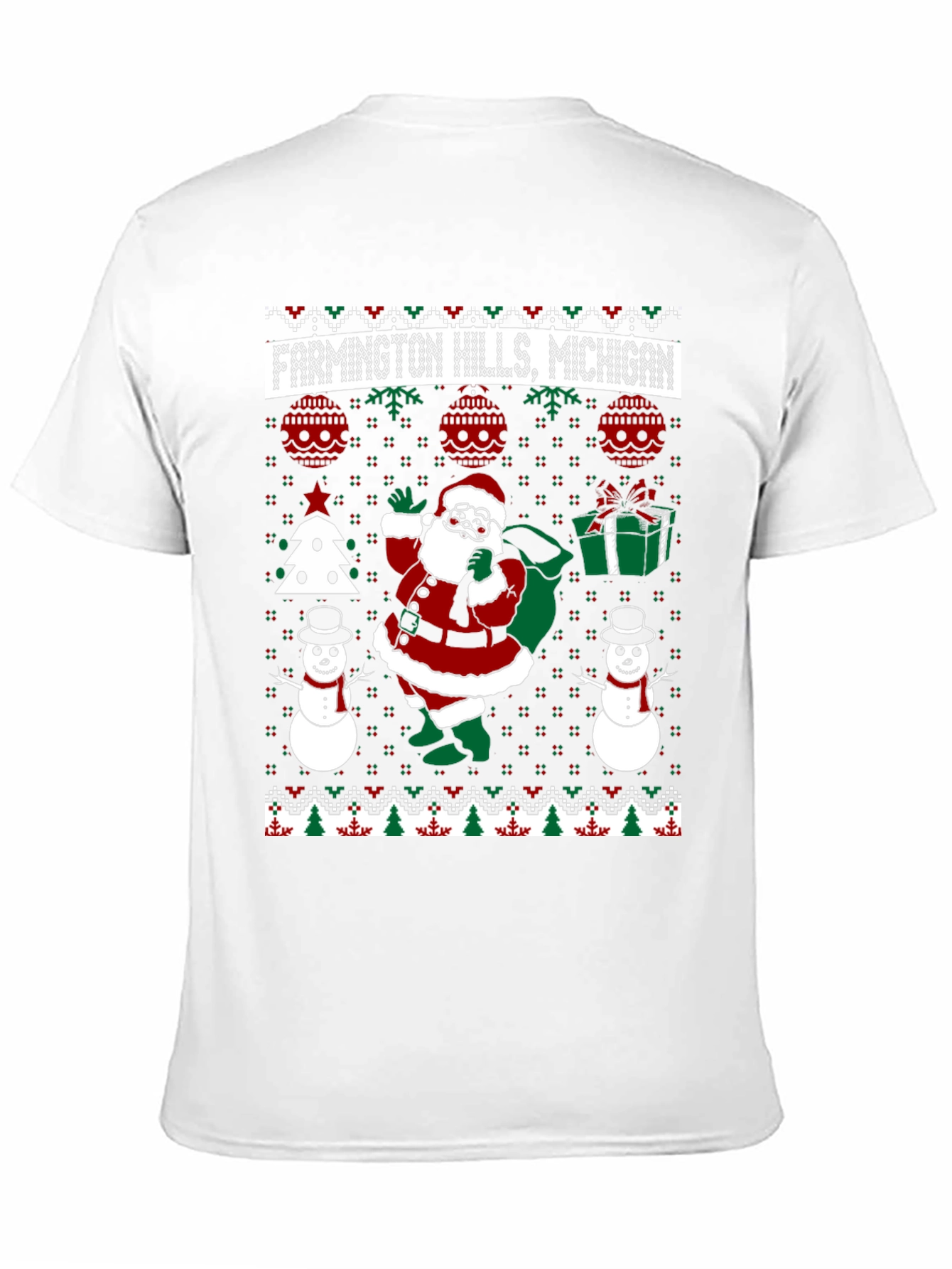 Farmington Hills Michigan Ugly Christmas T-Shirt