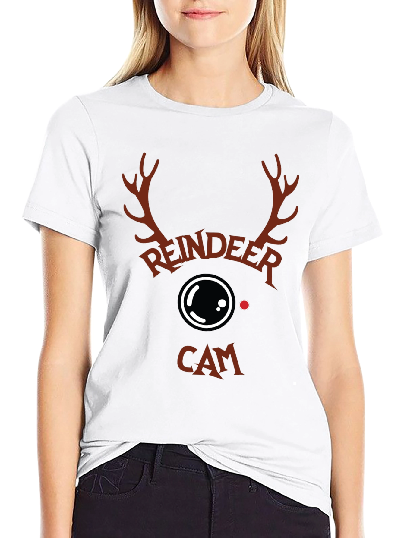 Reindeer Cam T-Shirt - Holiday Fun