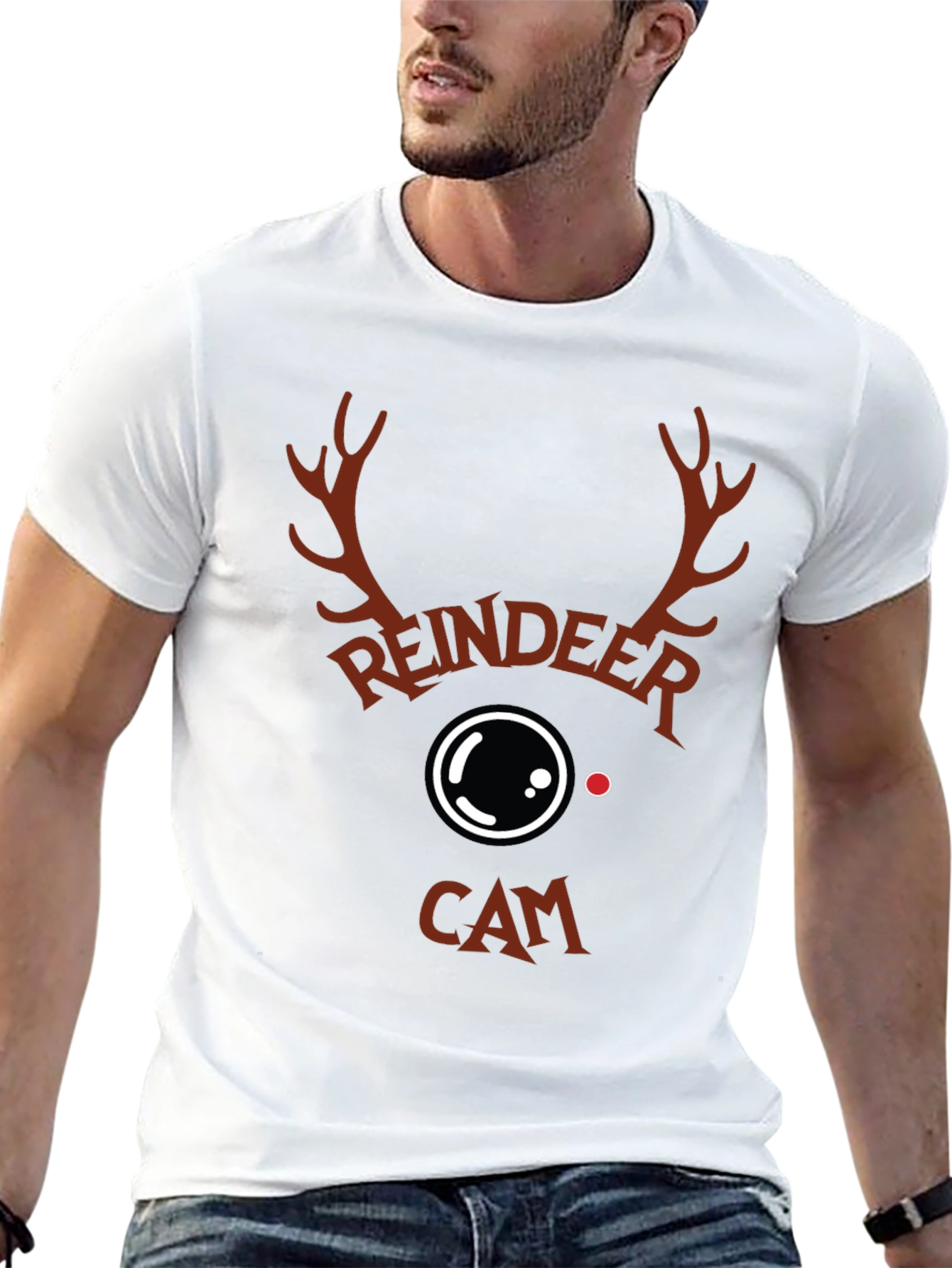 Reindeer Cam T-Shirt - Holiday Fun