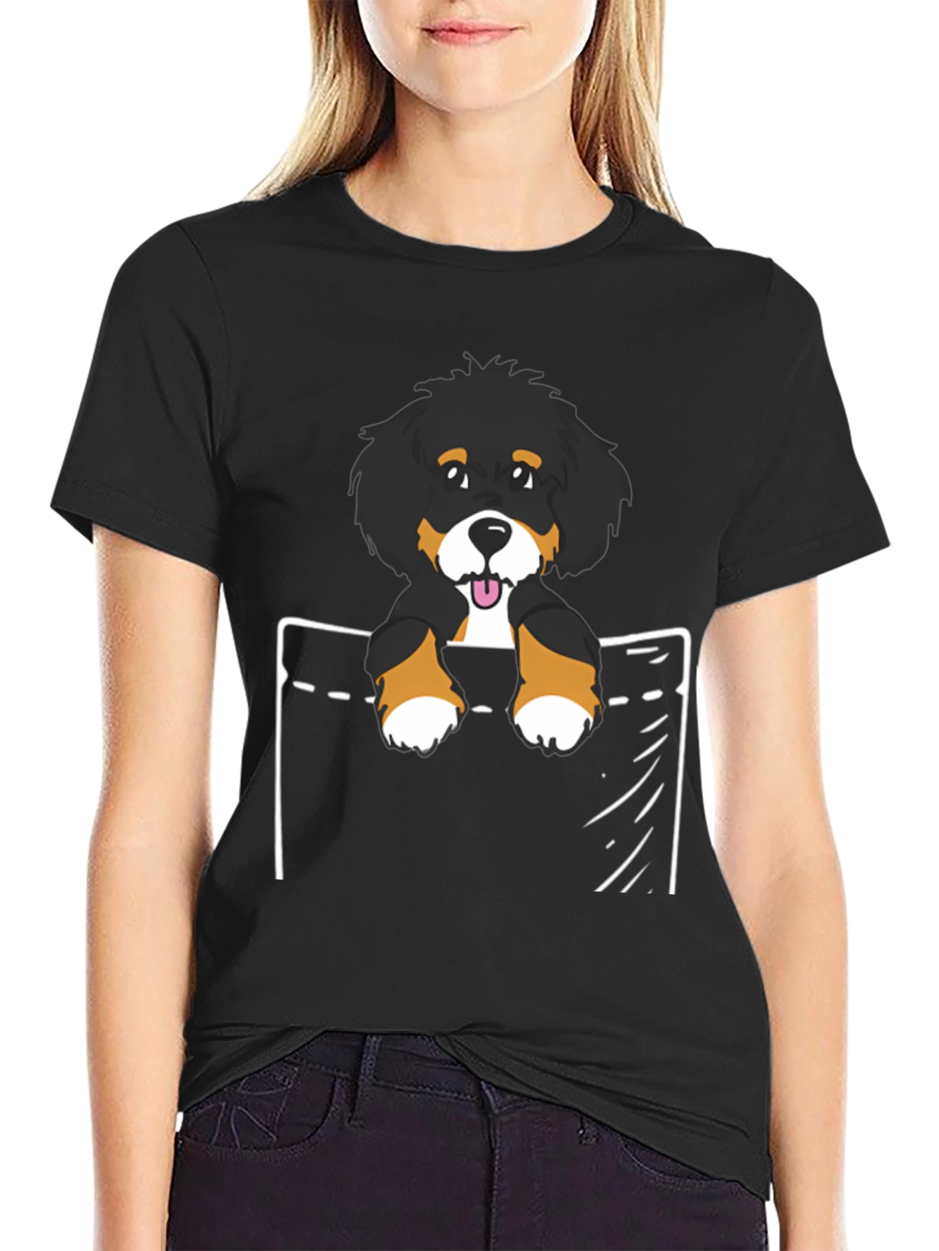 Bernese Mountain Dog Pocket T-Shirt