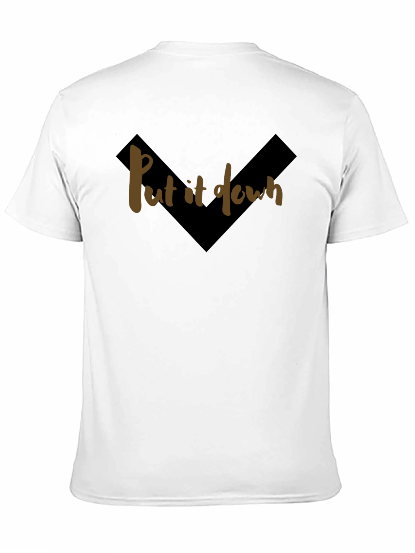 Put It Down Graphic Tee - Trendy Black T-Shirt