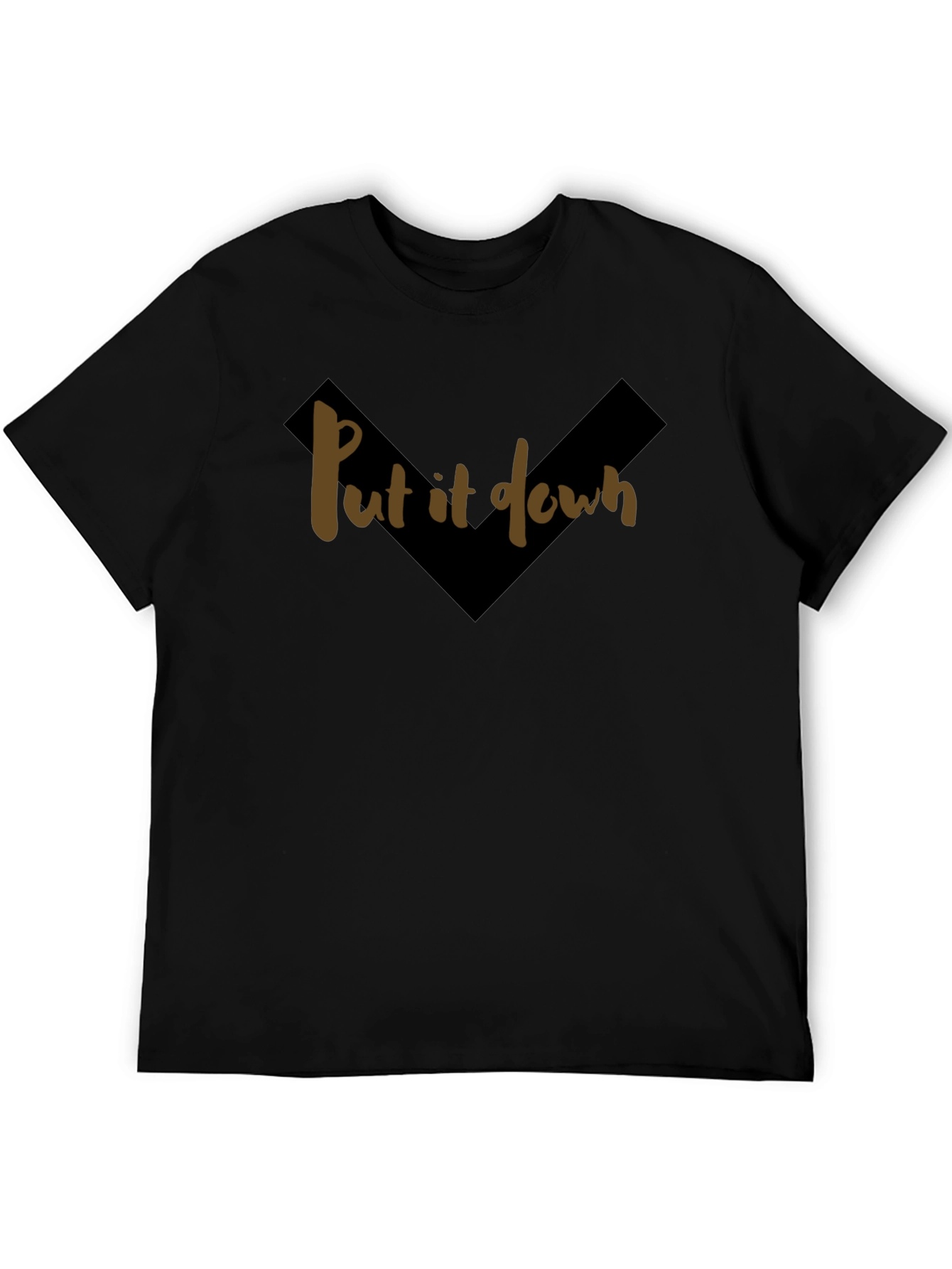Put It Down Graphic Tee - Trendy Black T-Shirt